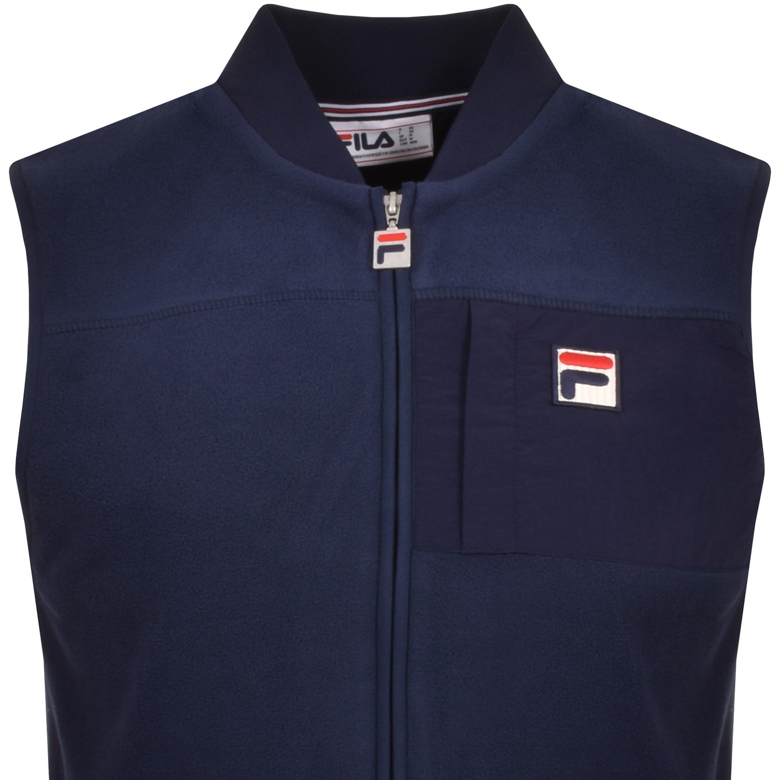 Shop Fila Vintage Marko Polar Fleece Gilet Navy