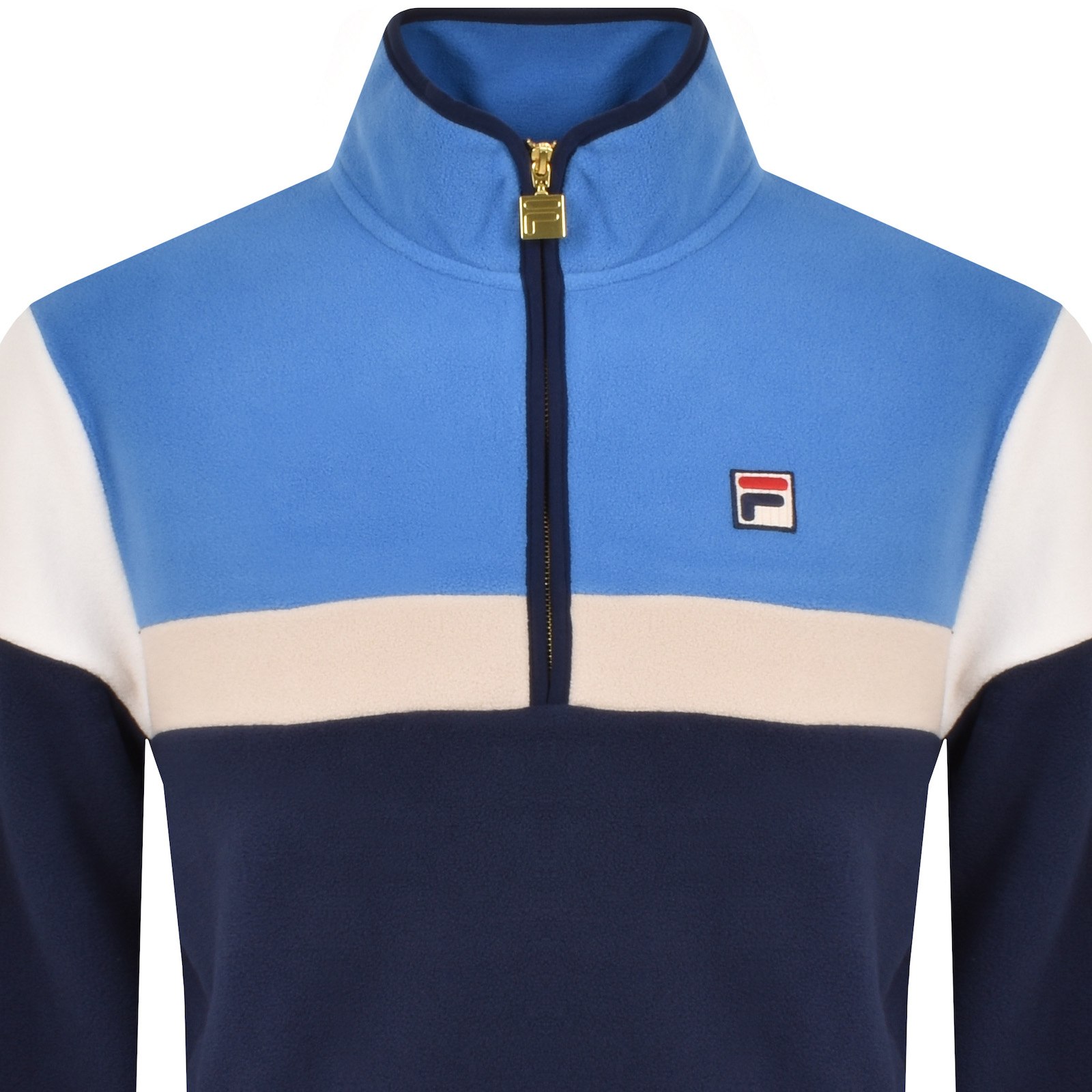 Shop Fila Vintage Darwin Fleece Sweatshirt Navy