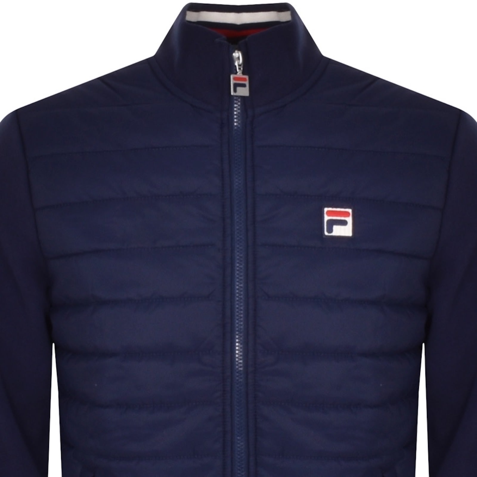 Shop Fila Vintage Puffer Front Jacket Navy