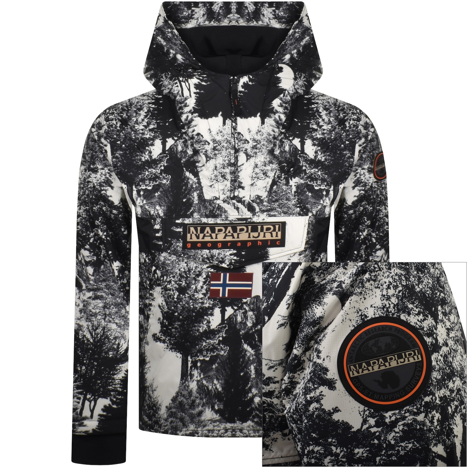 Napapijri Rainforest Next All Over Print Jacket In Black