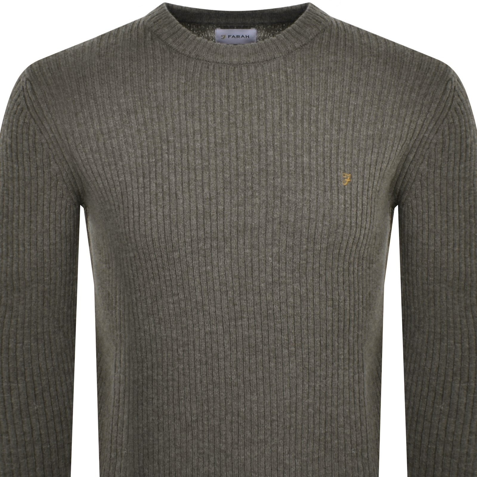 Farah Vintage Farah Halton Ribbed Wool Jumper Brown In Brown