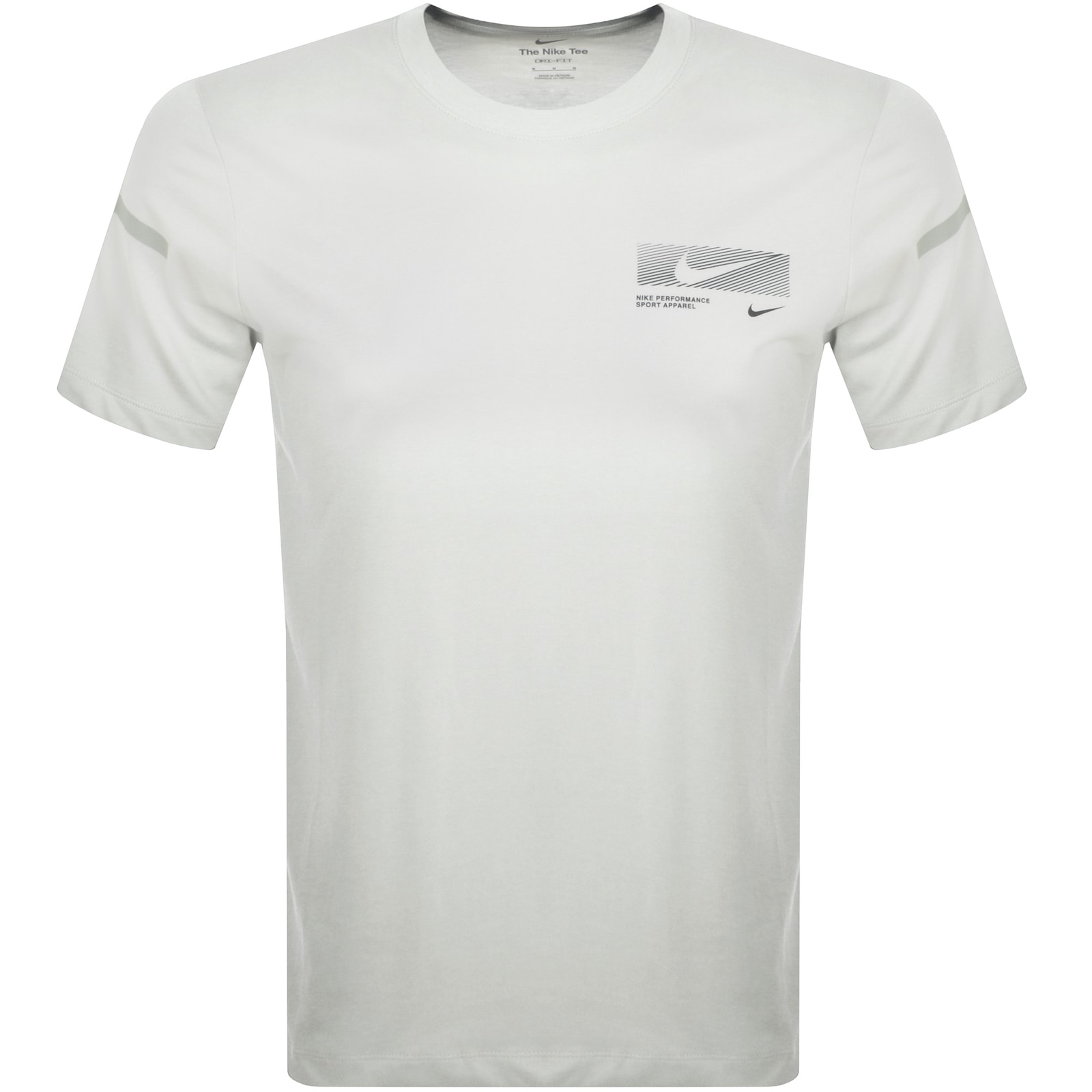 Shop Nike Training Dri Fit Flash T Shirt Off White