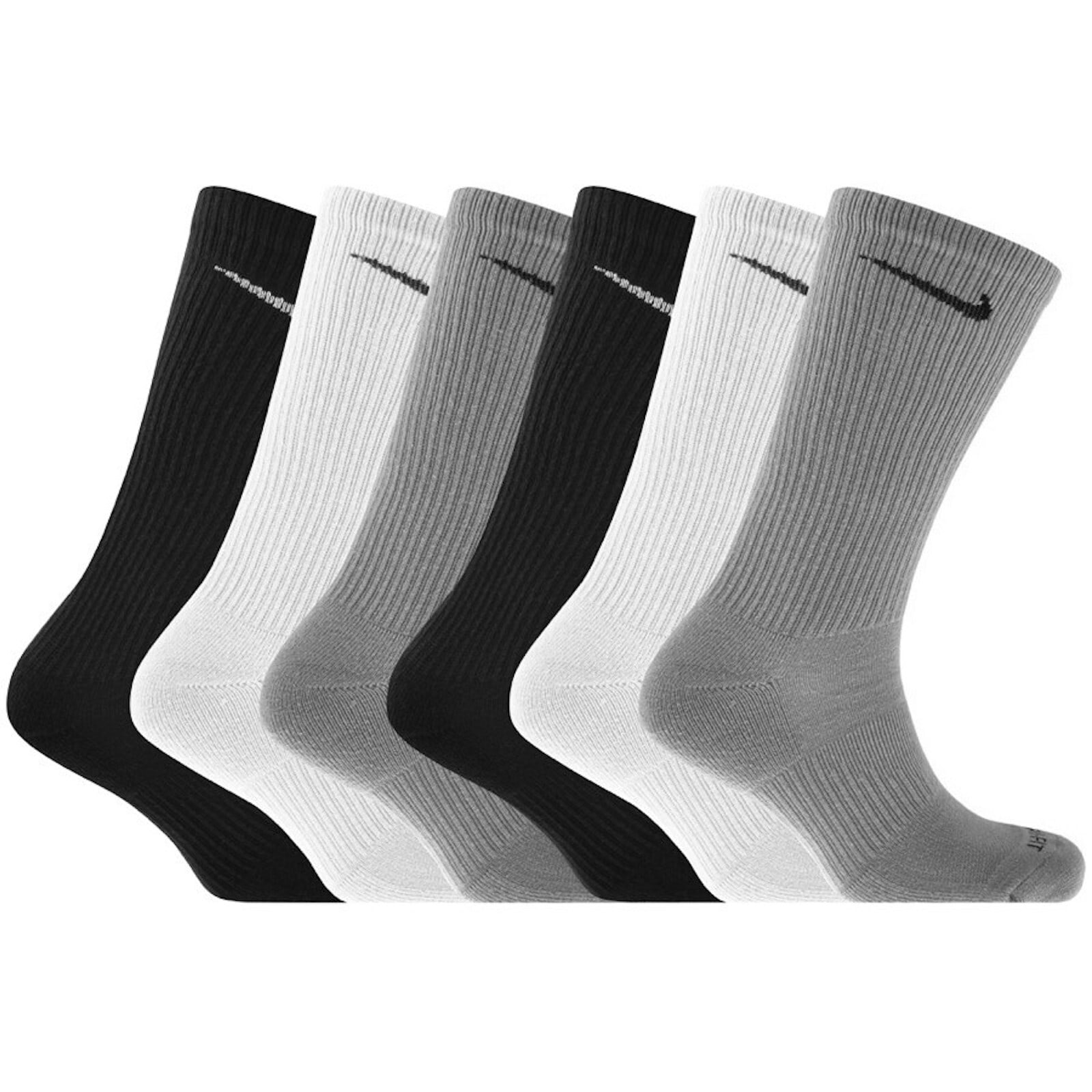 Shop Nike Training 6 Pack Everday Plus Crew Socks In Black