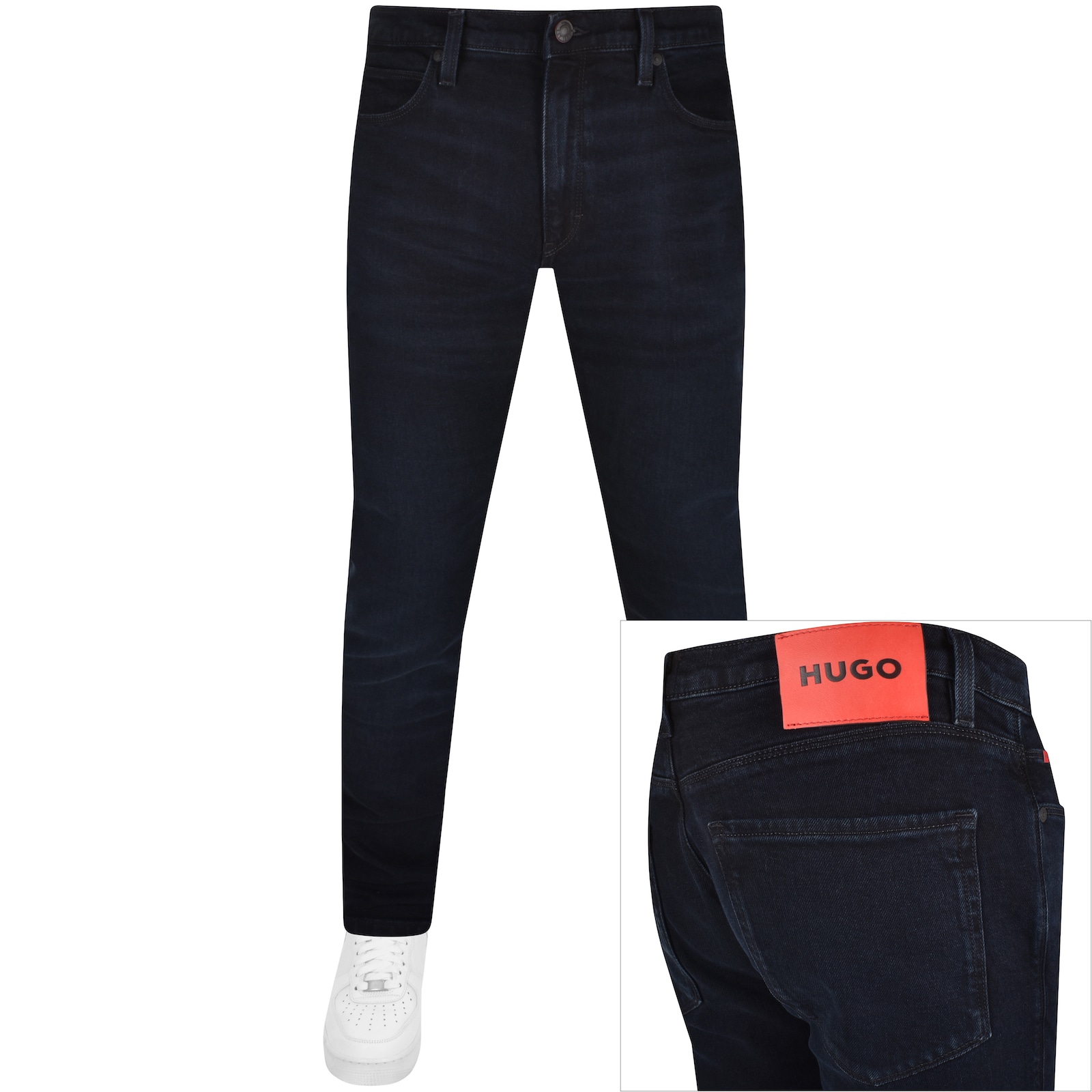 Hugo 734 Extra Slim Jeans Dark Wash Blue In Black