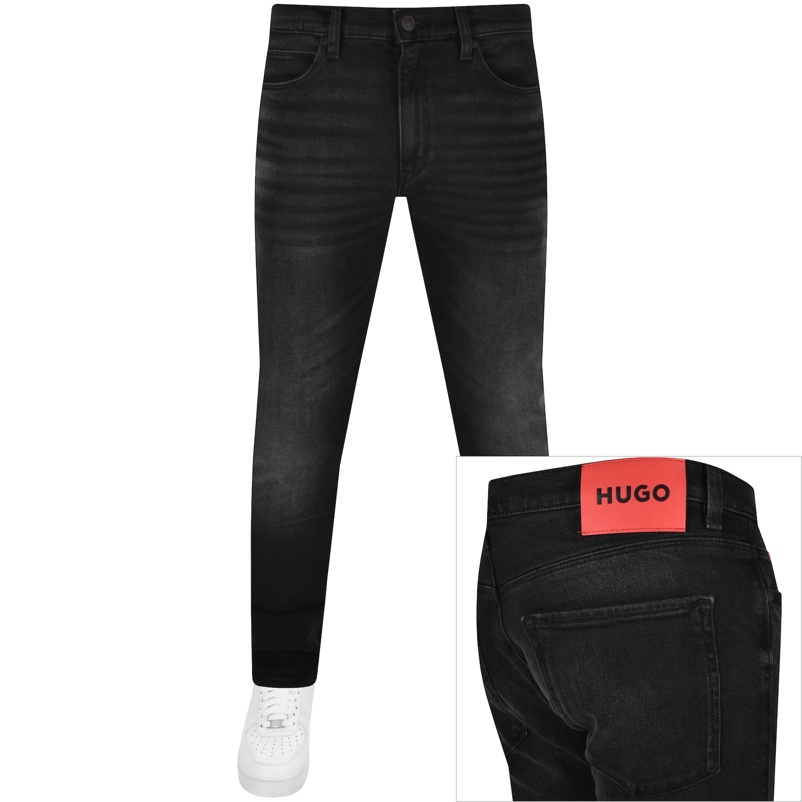 Hugo 734 Extra Slim Jeans Washed Black