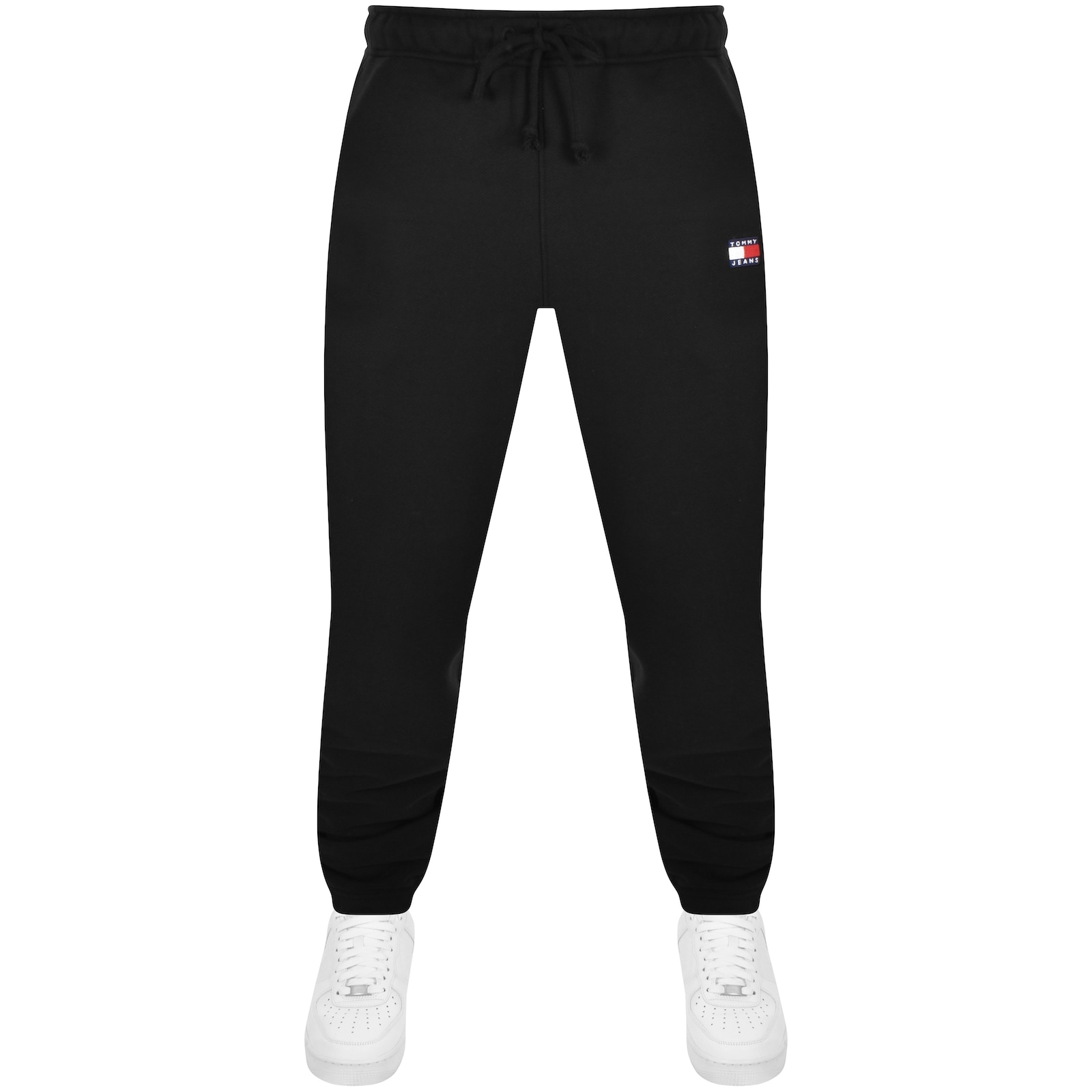 Shop Tommy Jeans Badge Joggers Black