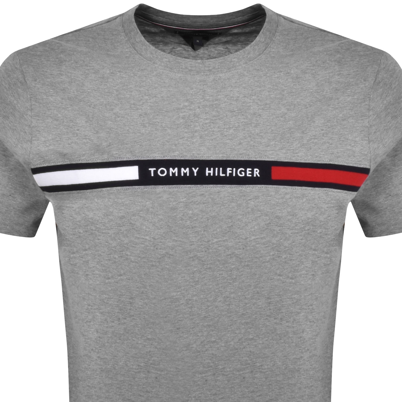 Shop Tommy Hilfiger Logo T Shirt Grey