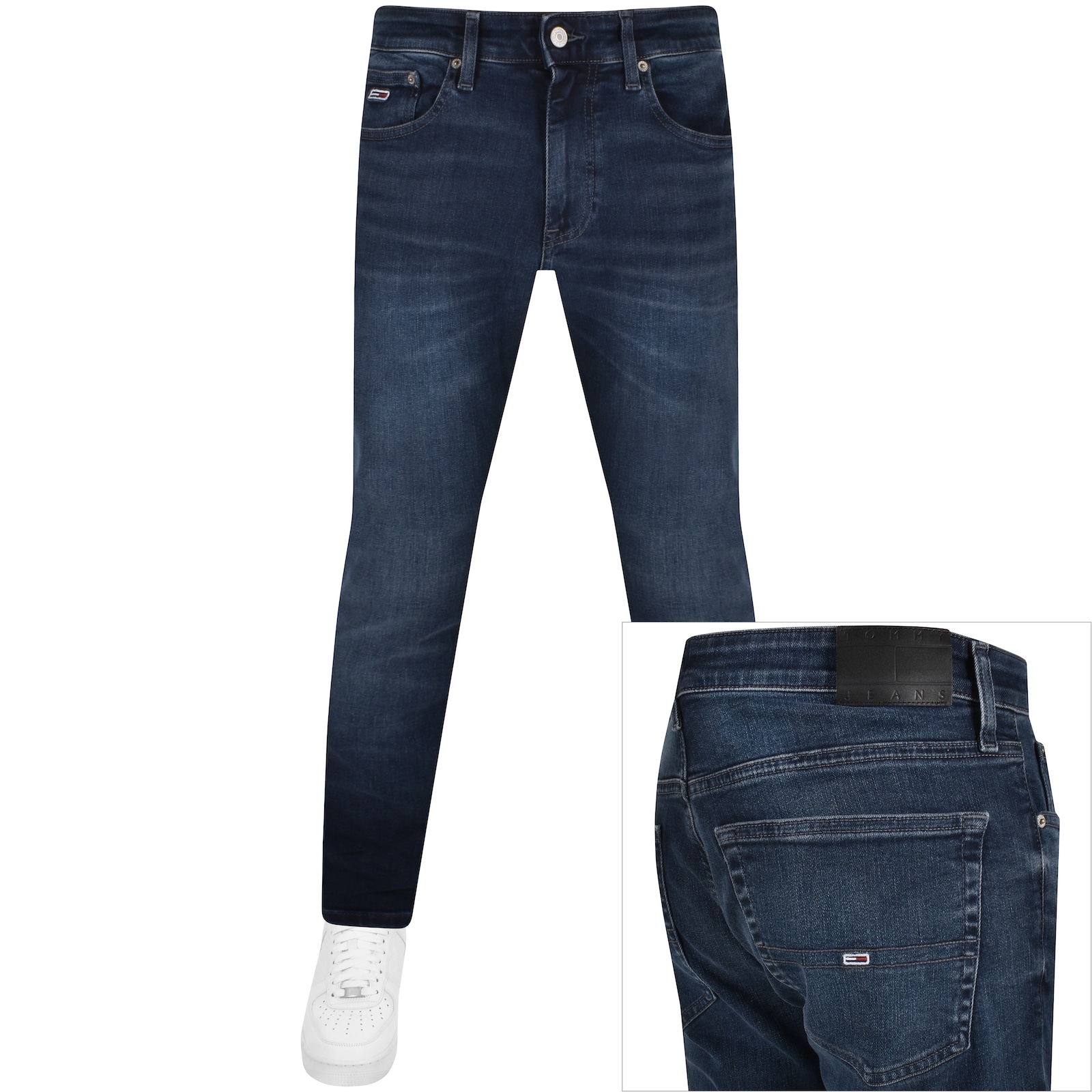 Shop Tommy Jeans Austin Slim Tapered Jeans Blue