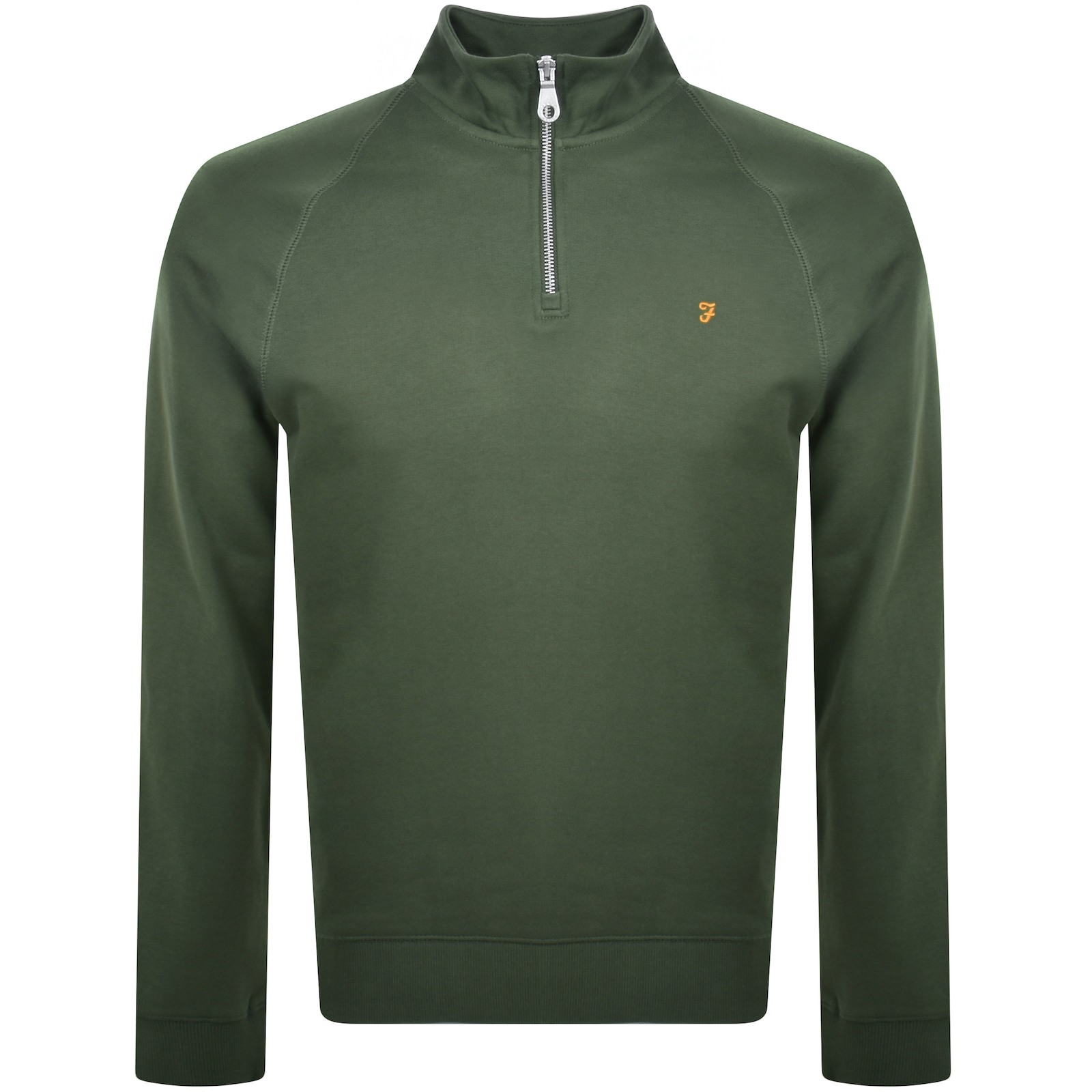 Farah Vintage Farah Jim Quarter Zip Sweatshirt Green