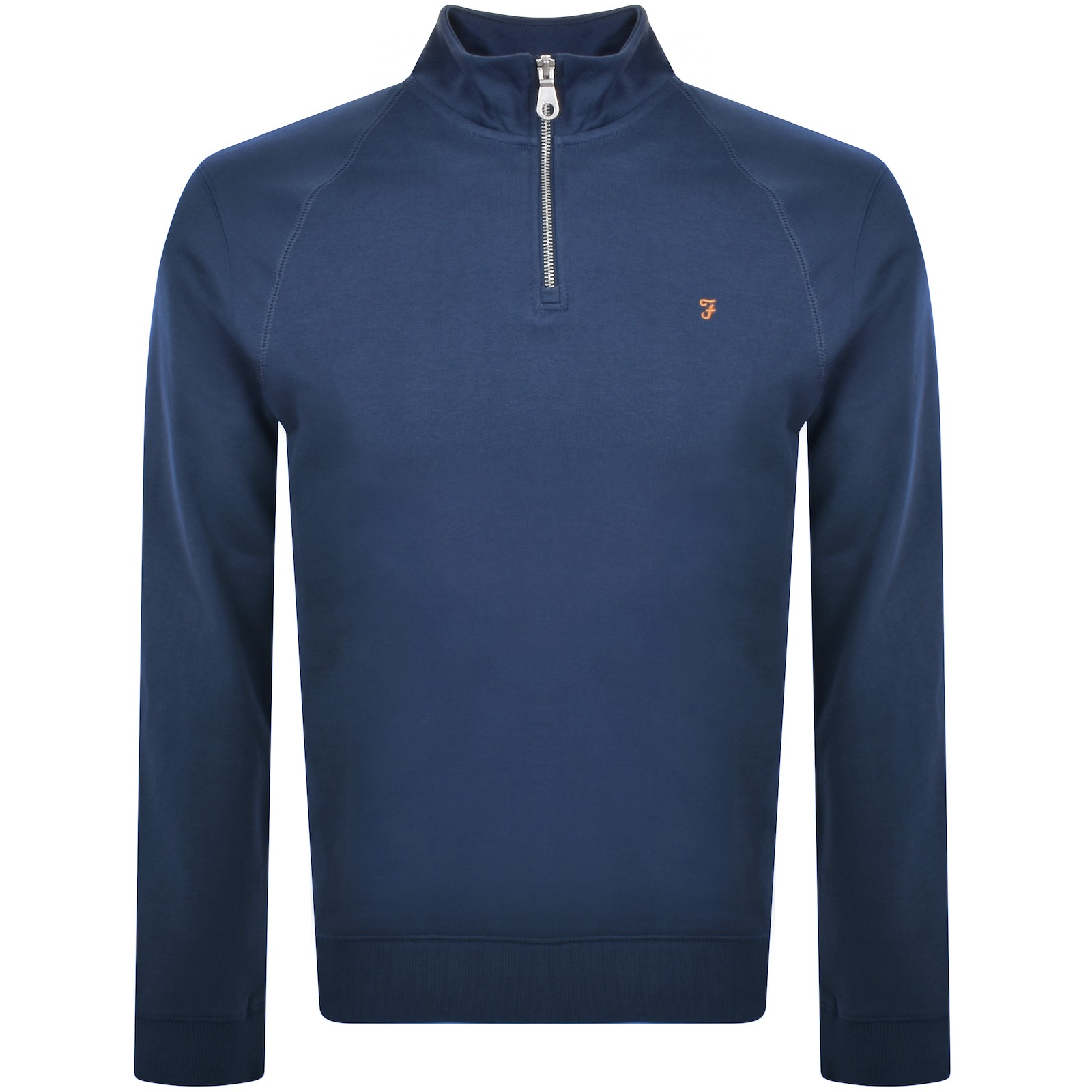 FARAH VINTAGE FARAH JIM QUARTER ZIP SWEATSHIRT BLUE 