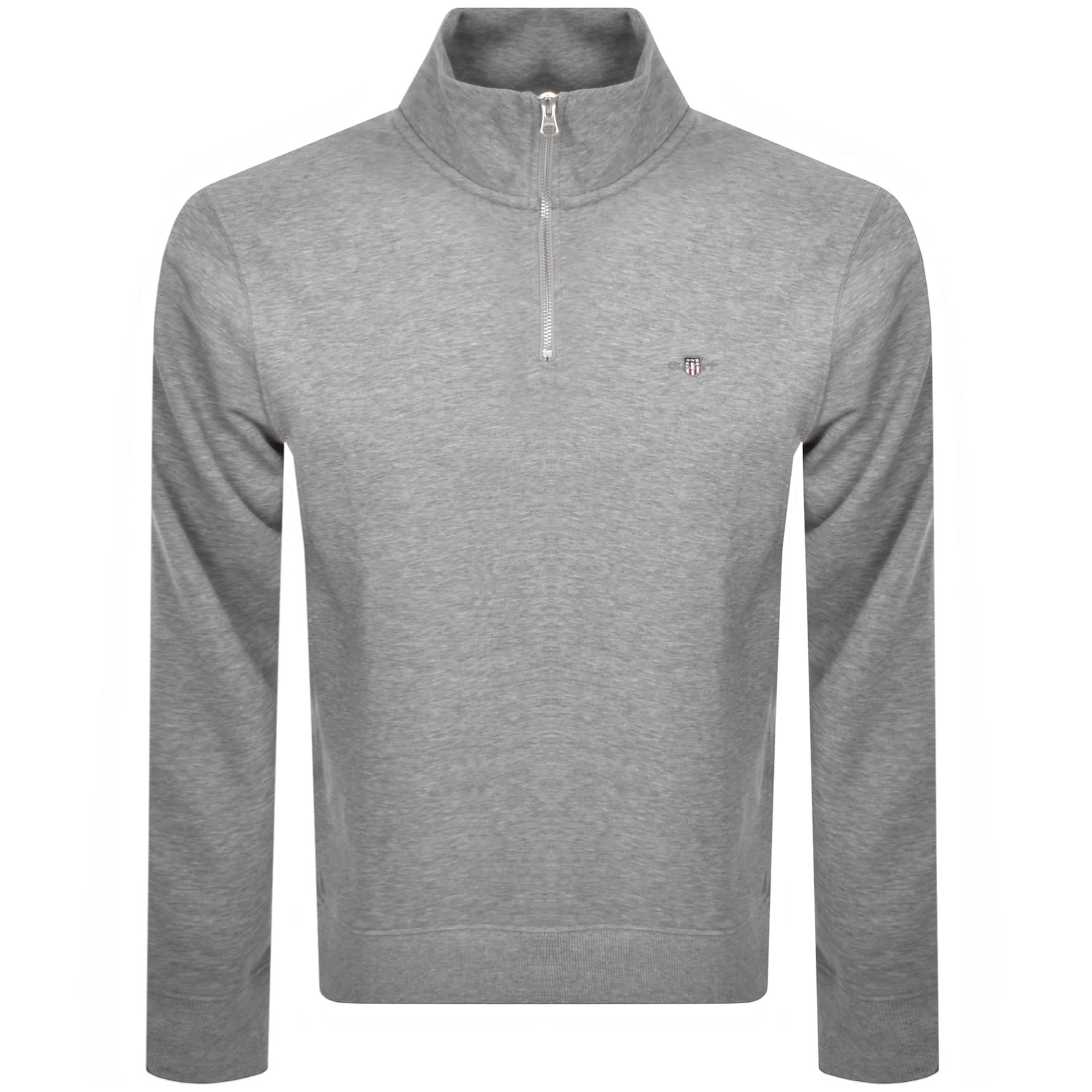 Gant Shield Logo Half Zip Sweatshirt Grey