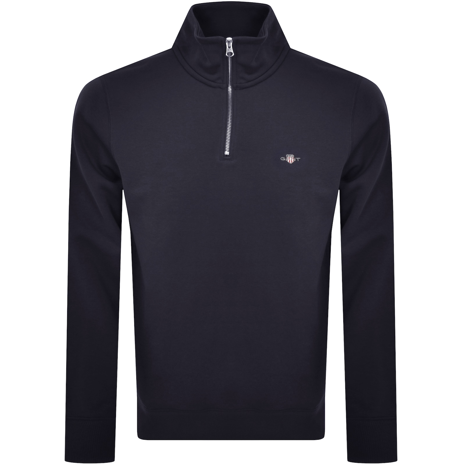 Gant Shield Reg Shield Half Zip Sweatshirt Navy In Blue