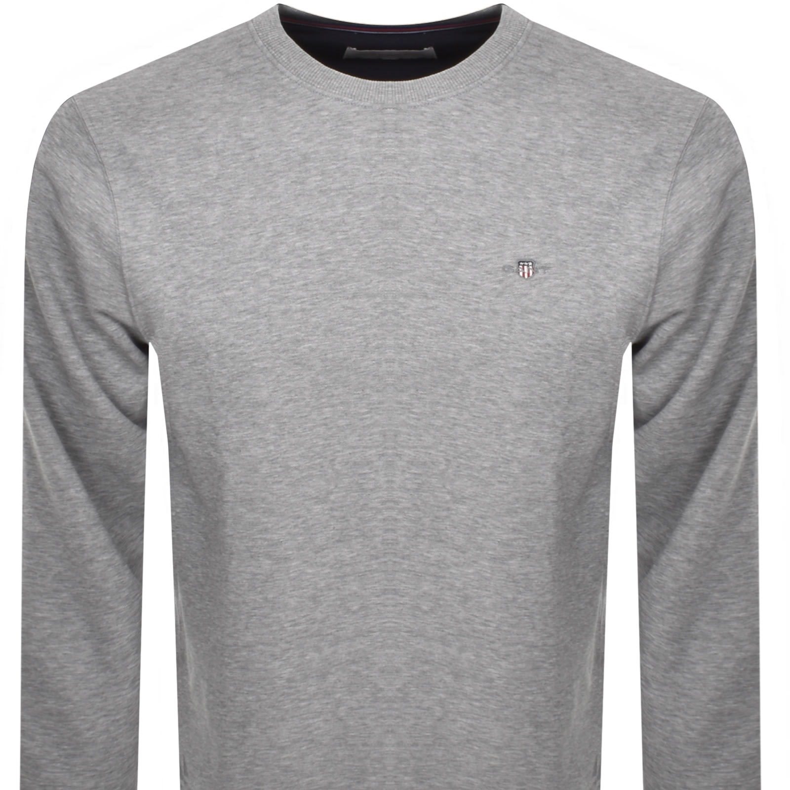 Gant Regular Shield Crew Neck Sweatshirt Grey In Grey
