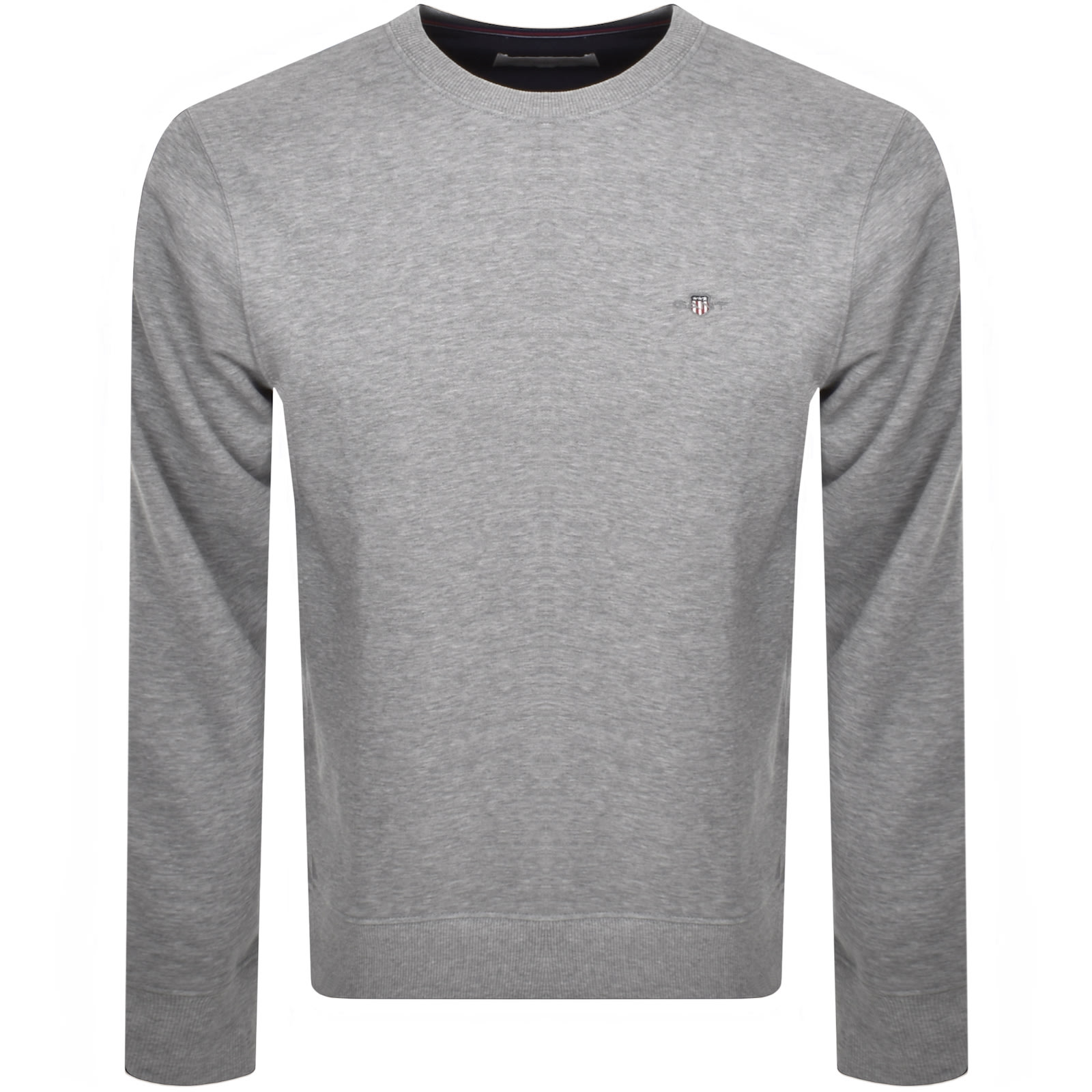 Gant Regular Shield Crew Neck Sweatshirt Grey In Gray