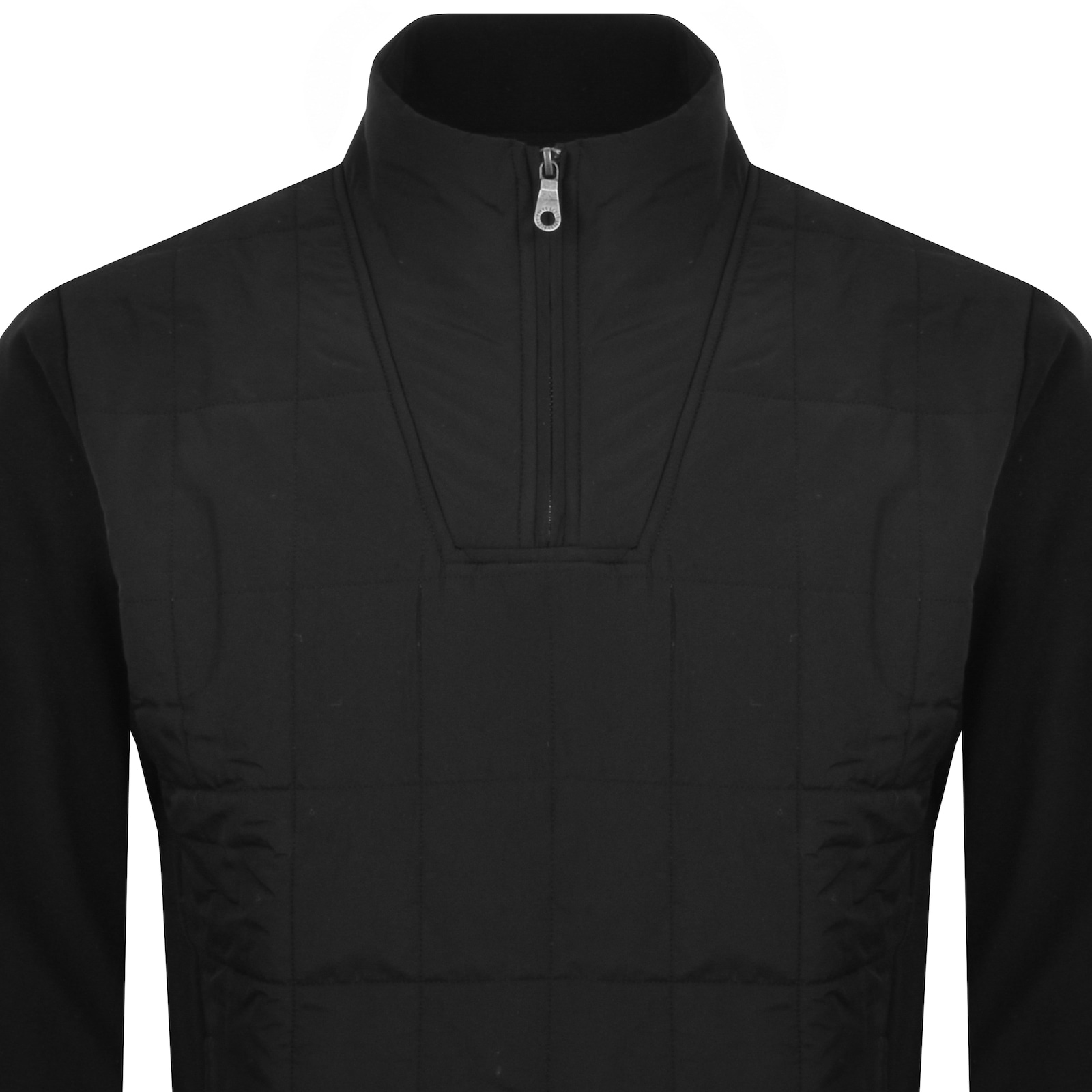Lyle & Scott Lyle And Scott Hybrid Quilted Zip Sweatshirt Black In Black