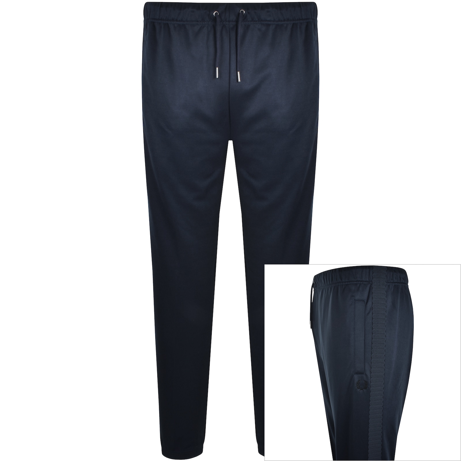 Fred Perry Tape Detail Jogging Bottoms Navy In Navy