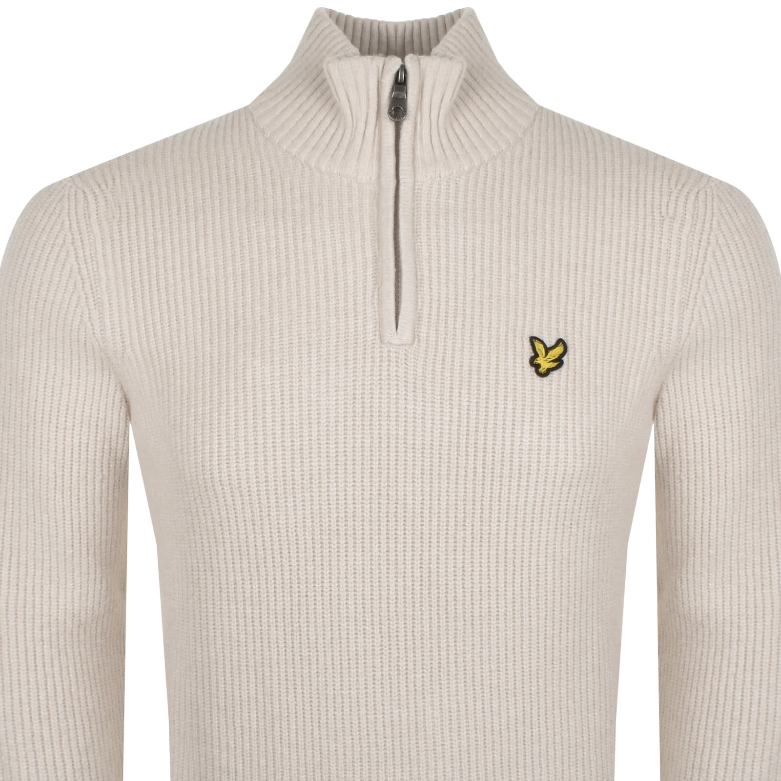Lyle & Scott Lyle And Scott Quarter Zip Jumper Cream In Cream