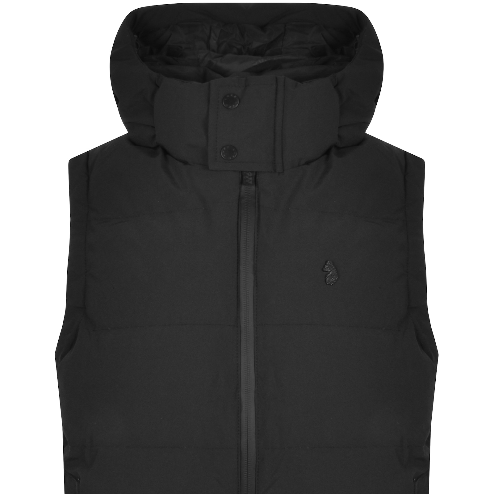 Luke 1977 Vienna Hooded Gilet Black In Black