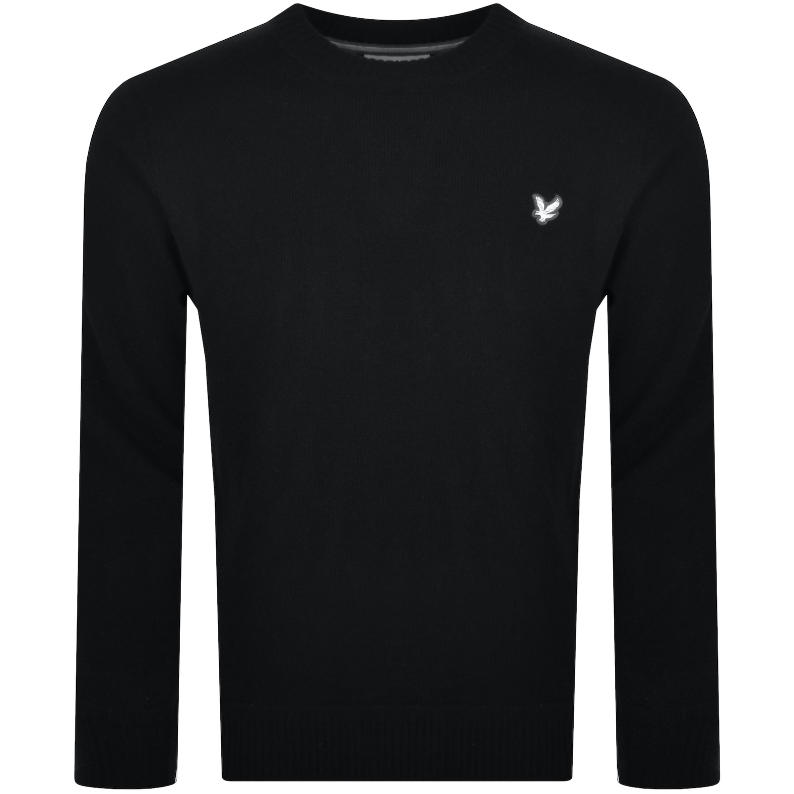 Lyle & Scott Lyle And Scott Lambswool Jumper Black In Black