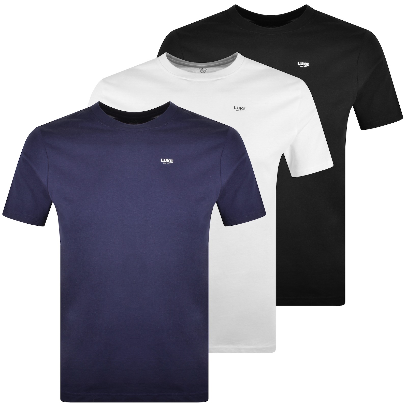 Luke 1977 Majic 3 Pack T Shirts In Navy