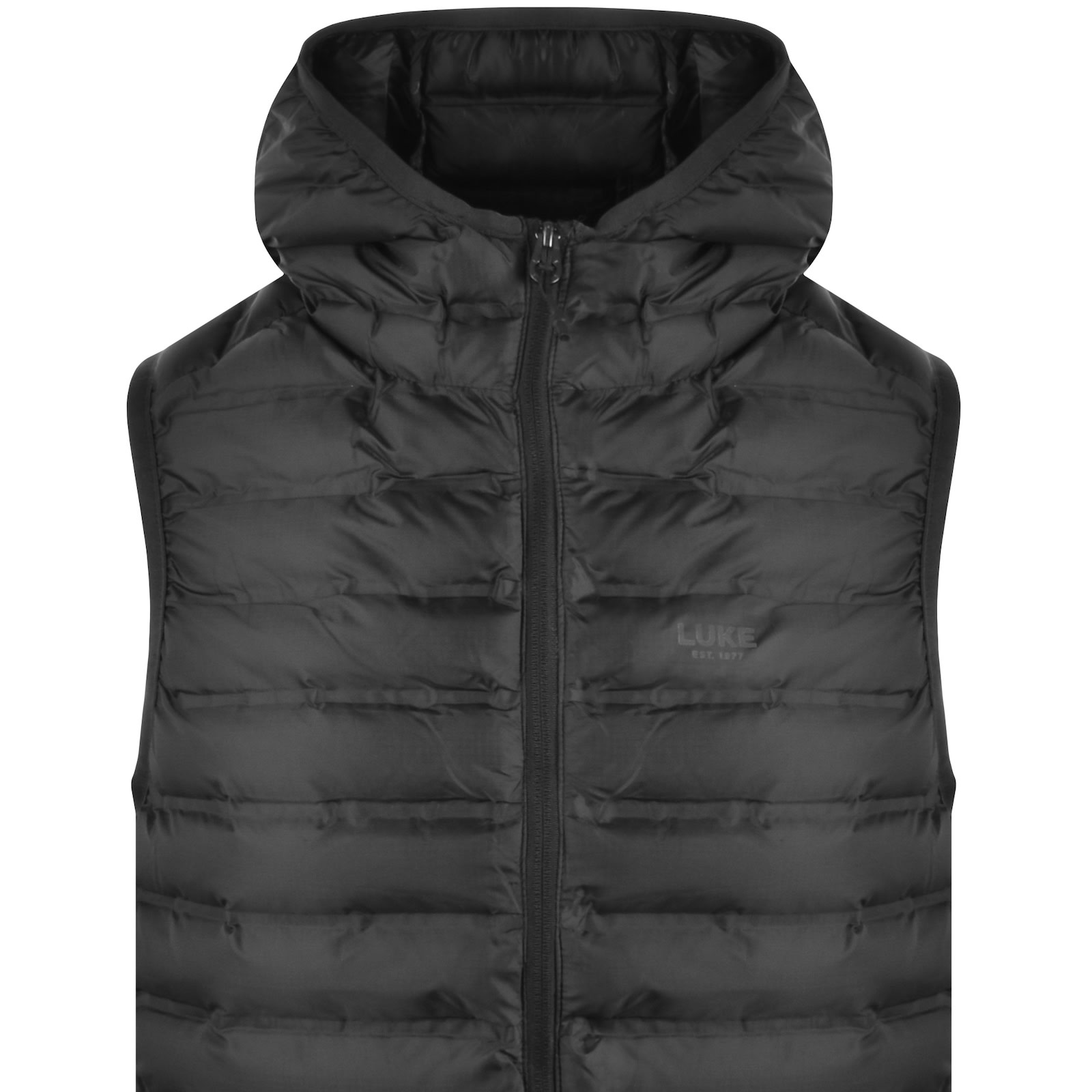 Luke 1977 New Global Hooded Gilet Black In Black