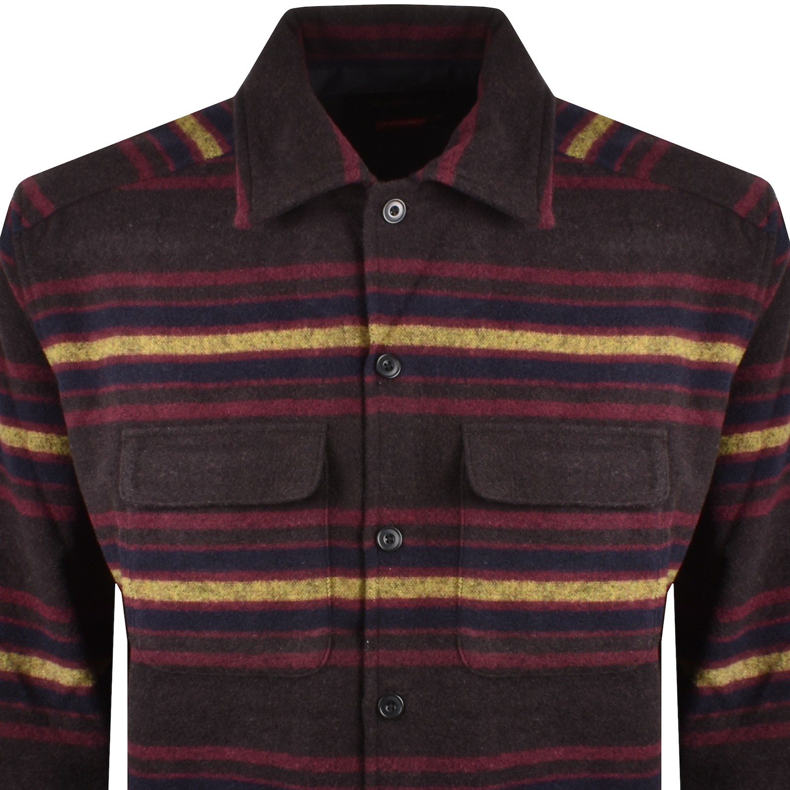 Deus Ex Machina Moto Stripe Shirt Burgundy In Burgundy