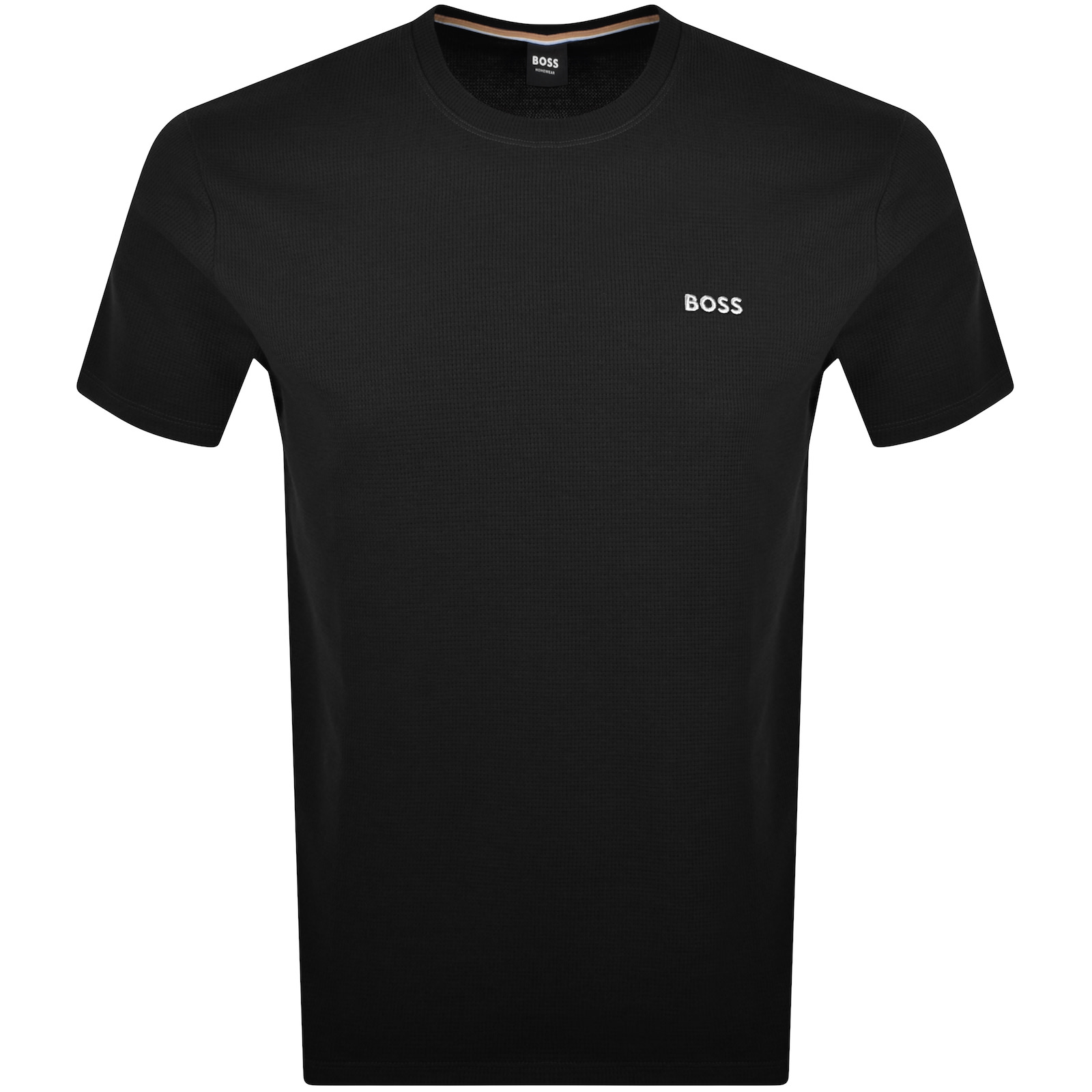 HUGO BOSS BOSS WAFFLE T SHIRT BLACK