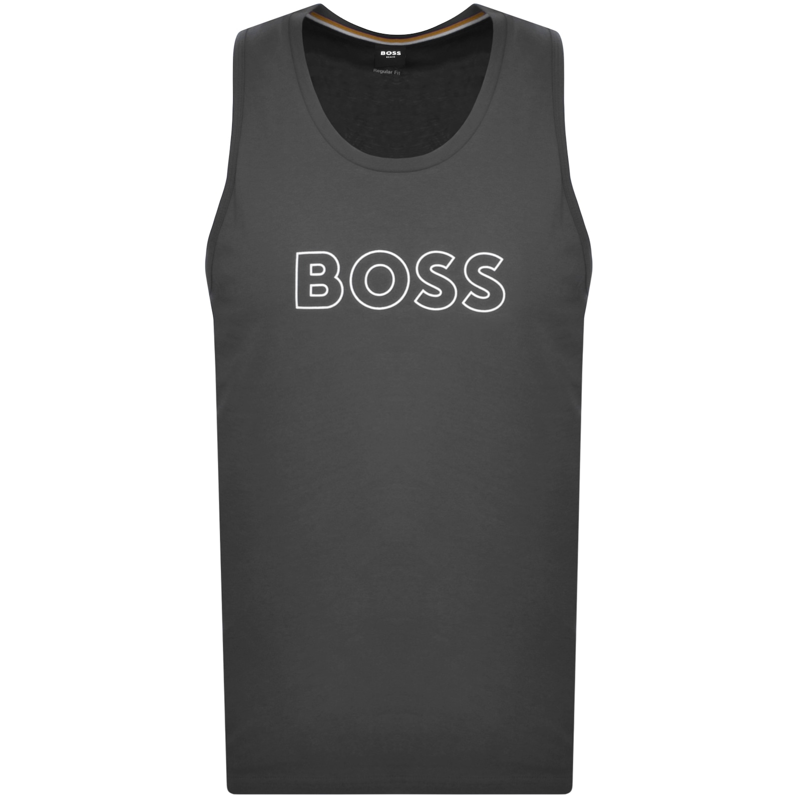 Hugo Boss Boss Beach Vest Charcoal Grey In Grey