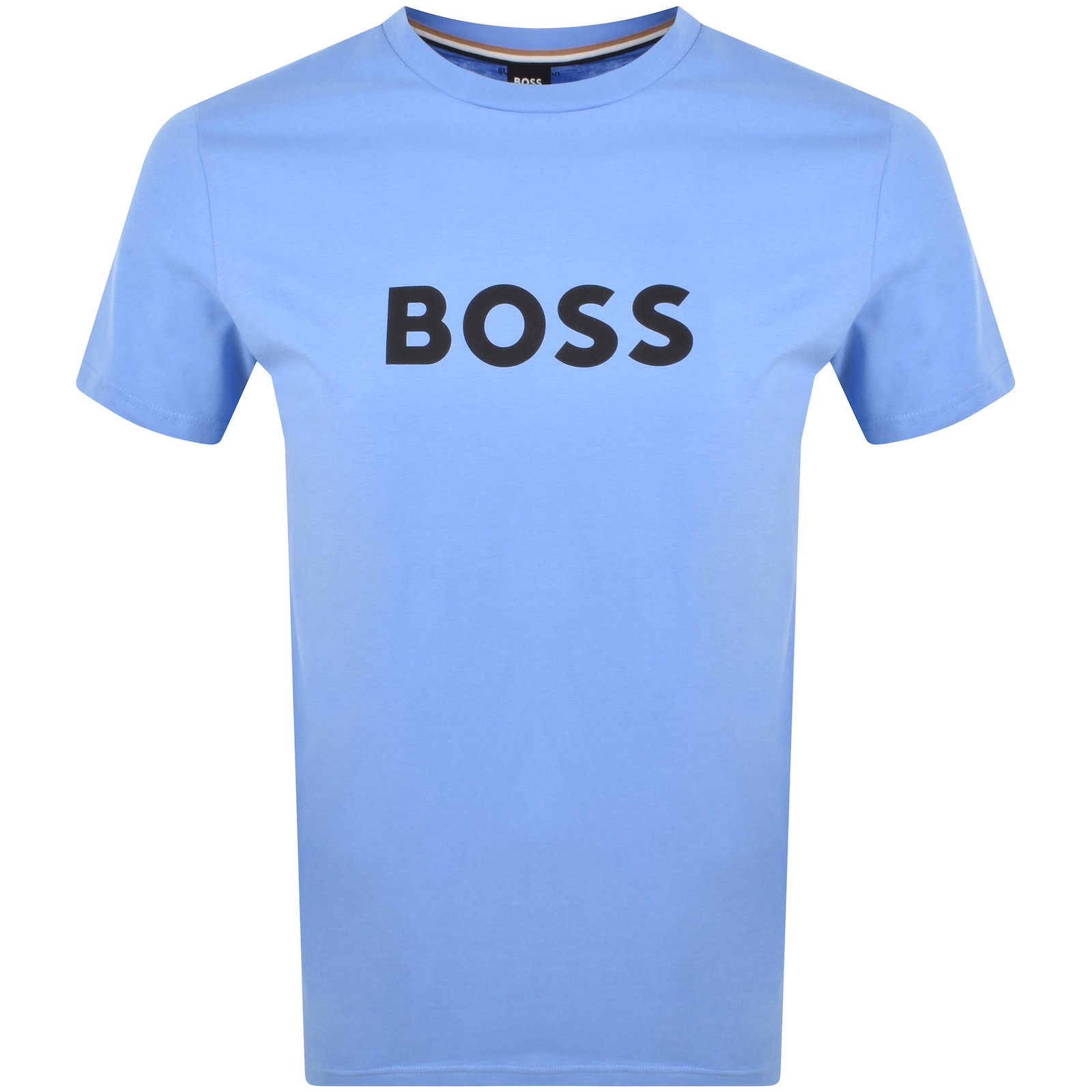 Shop Hugo Boss Boss Logo Beach T Shirt Bright Blue