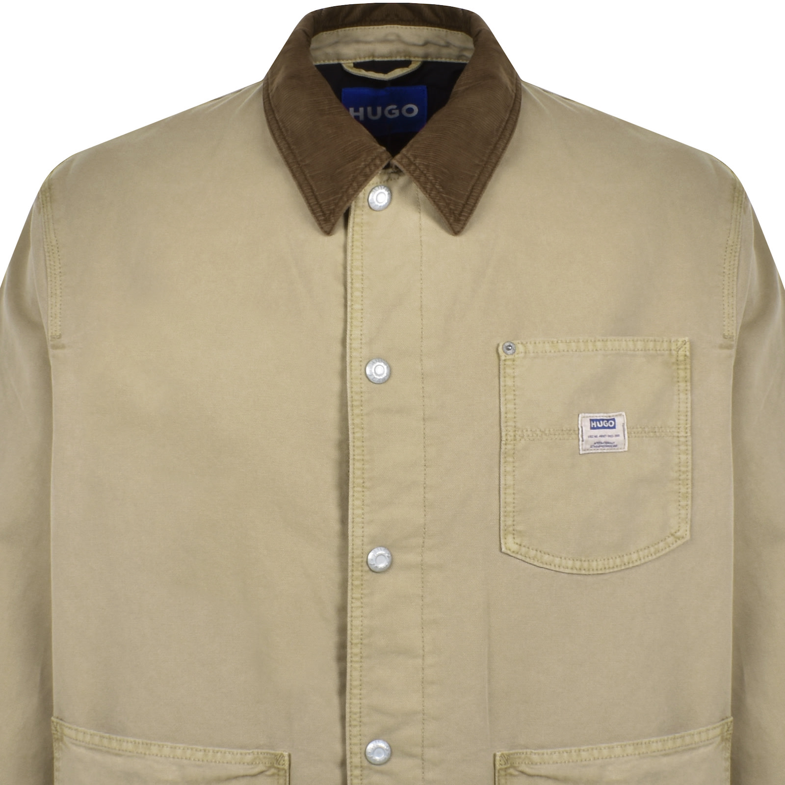 Hugo Blue Brams 244w1 Jacket Beige In Beige