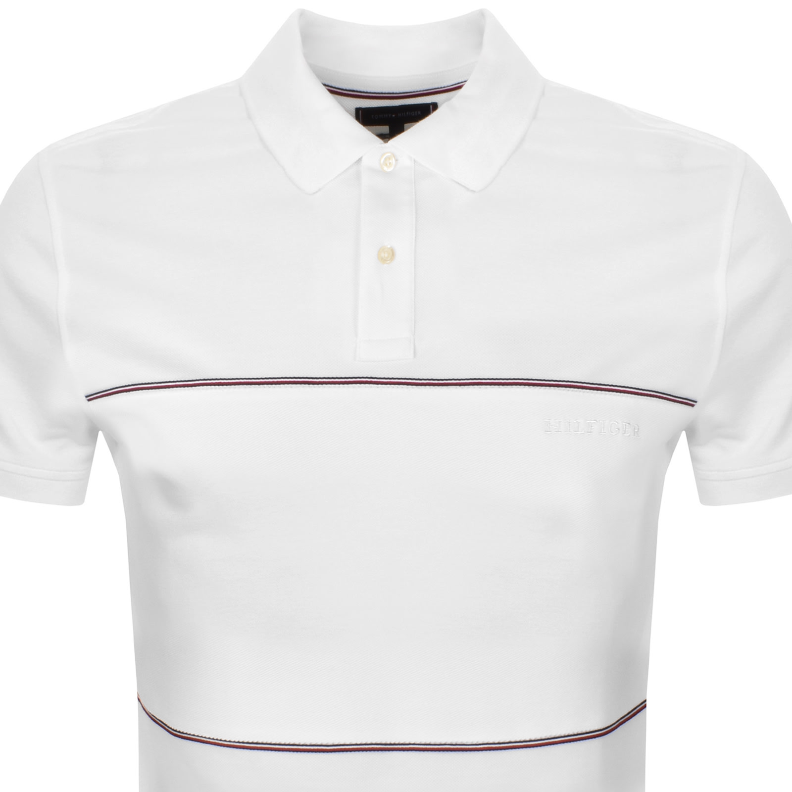 Tommy Hilfiger Men's Regular-fit Global Stripe Polo Shirt In White