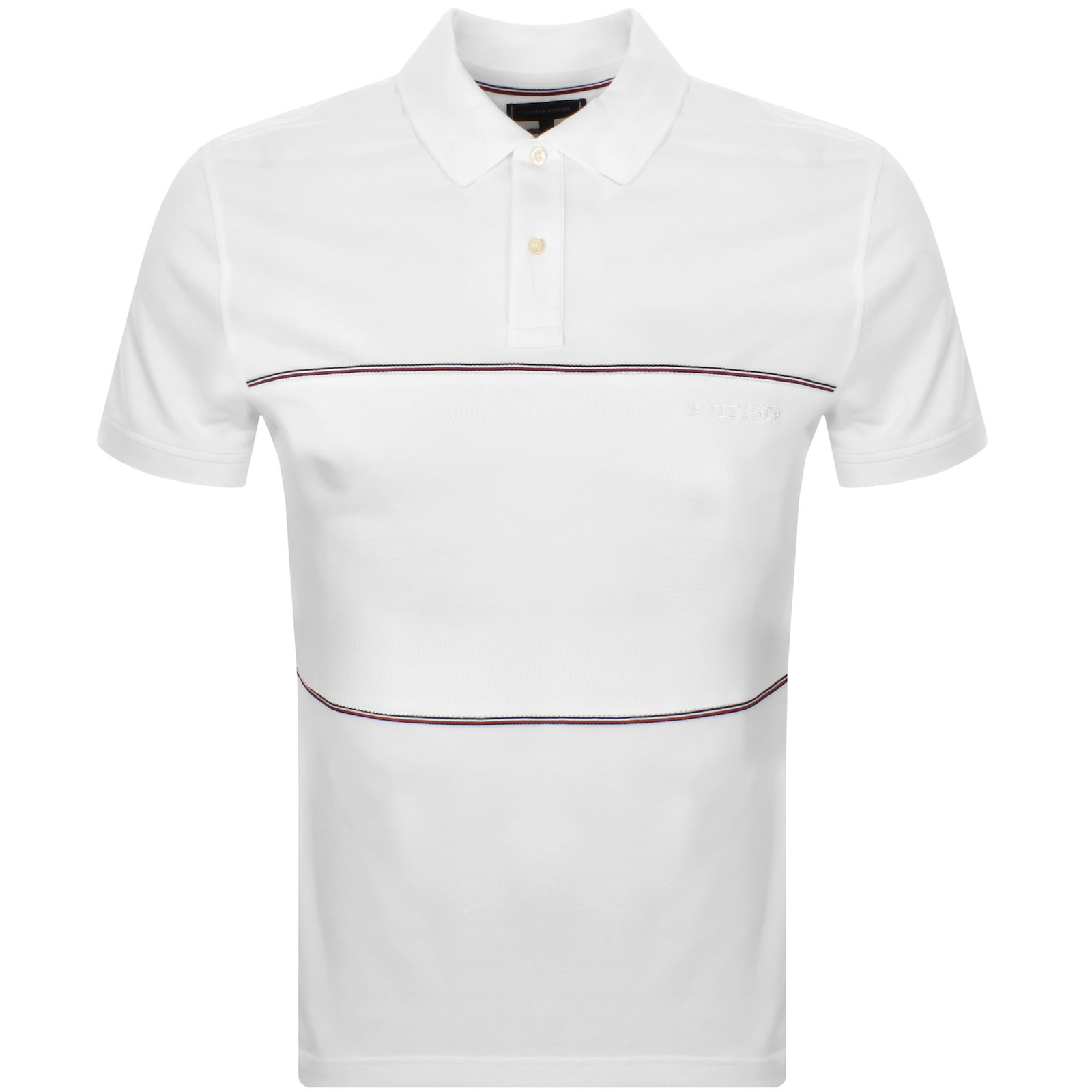 Tommy Hilfiger Men's Regular-fit Global Stripe Polo Shirt In White