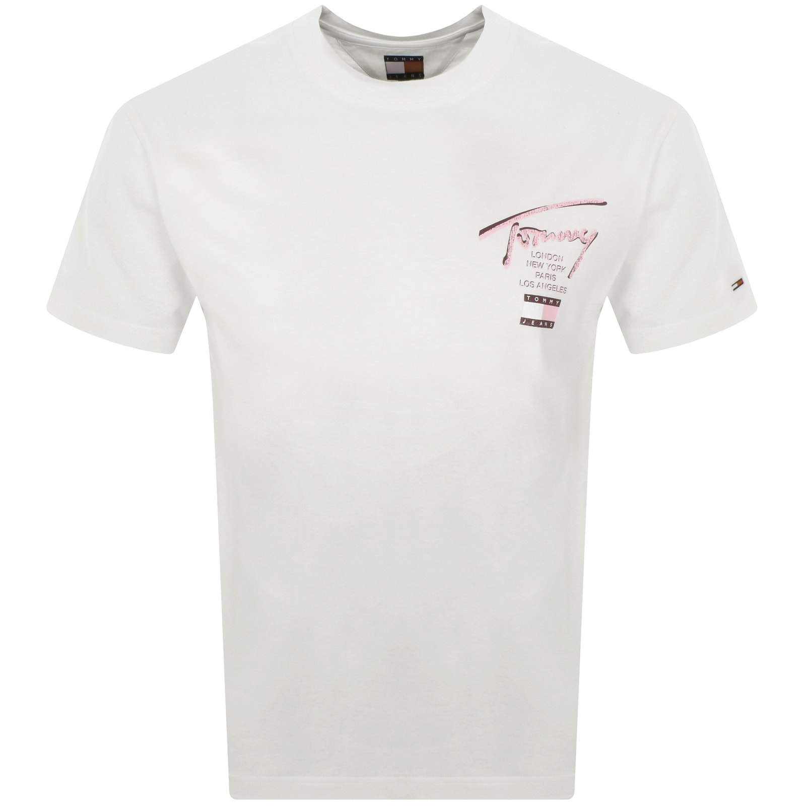 Tommy Jeans Sign City T Shirt White In White