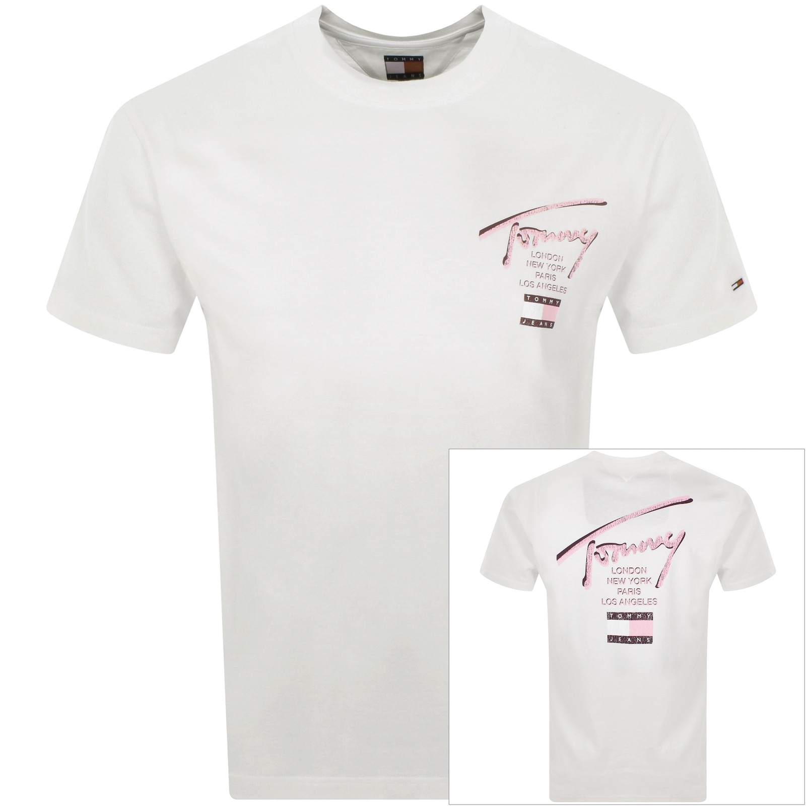 Tommy Jeans Sign City T Shirt White In White