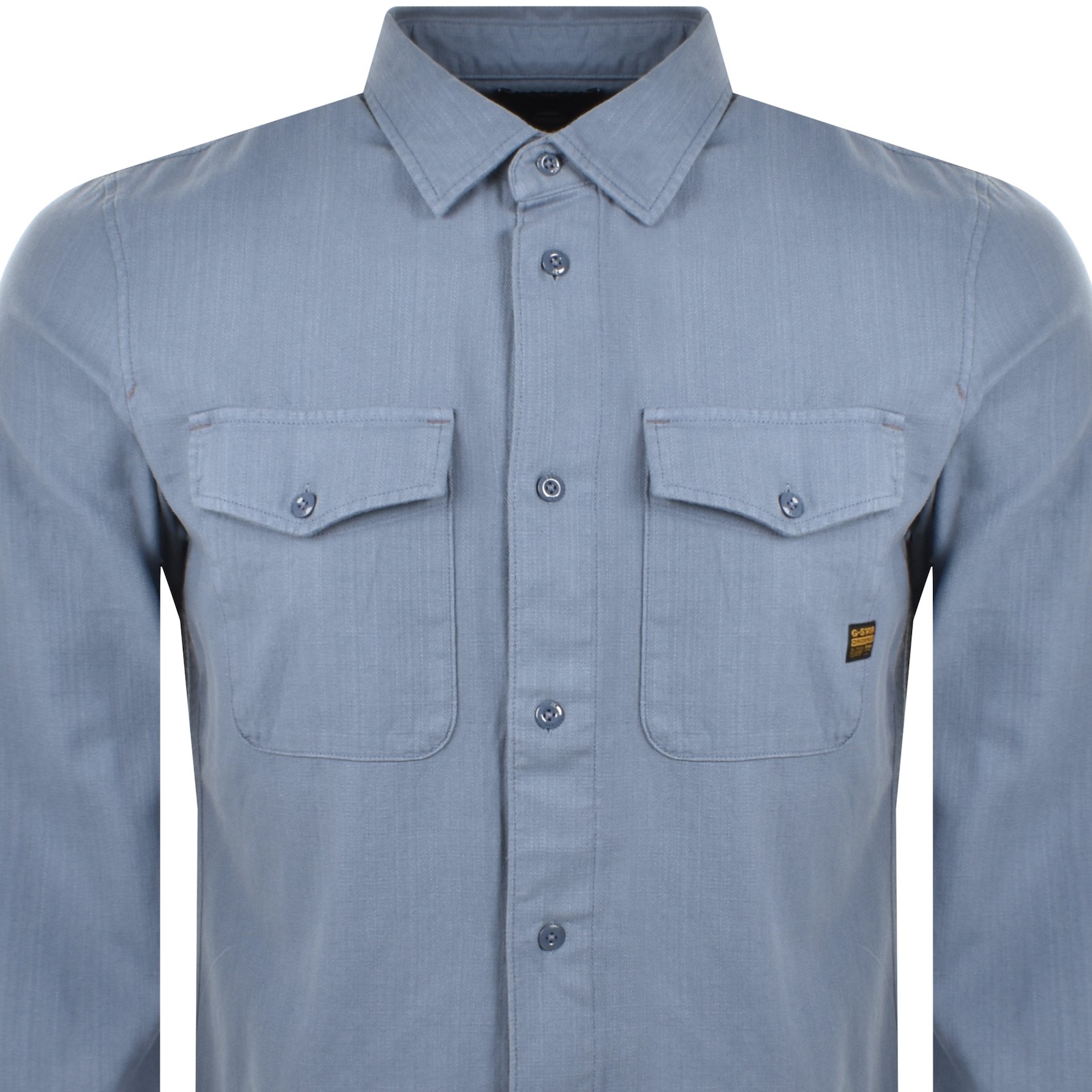 G-star Marine Slim Long Sleeved Shirt Blue In Blue