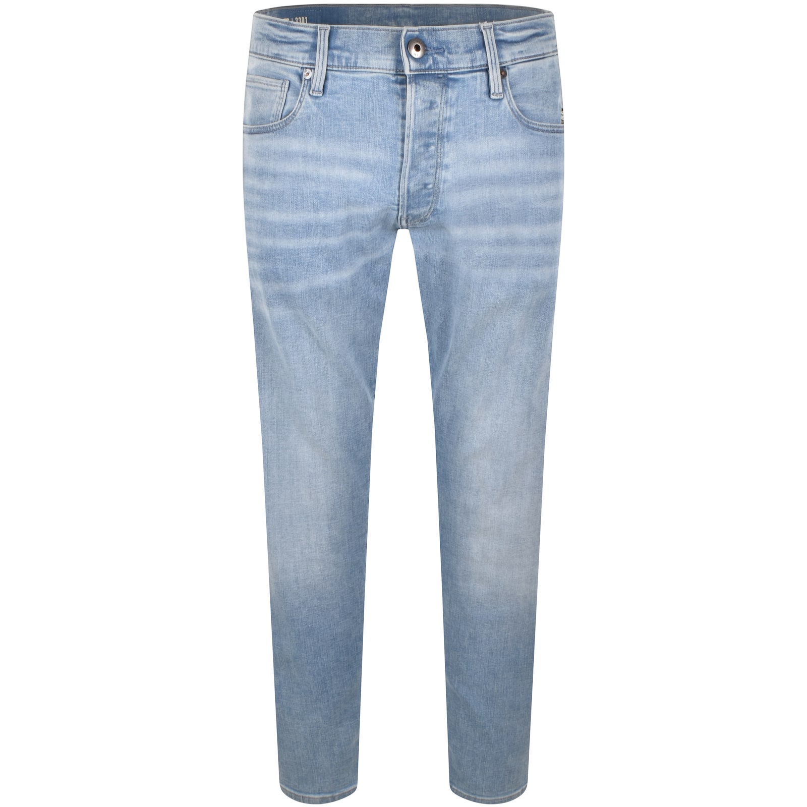 G-star 3301 Slim Fit Jeans Light Wash Blue In Blue