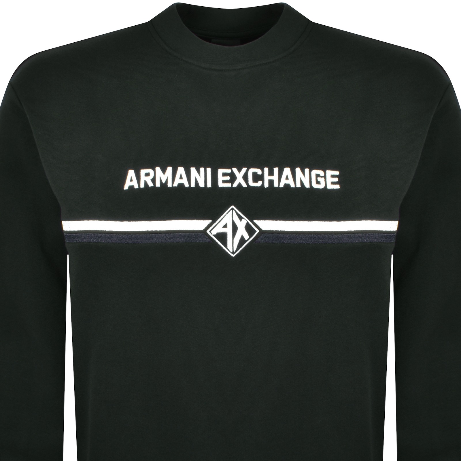 Armani Exchange Logo Sweatshirt Jet Set Green In Green