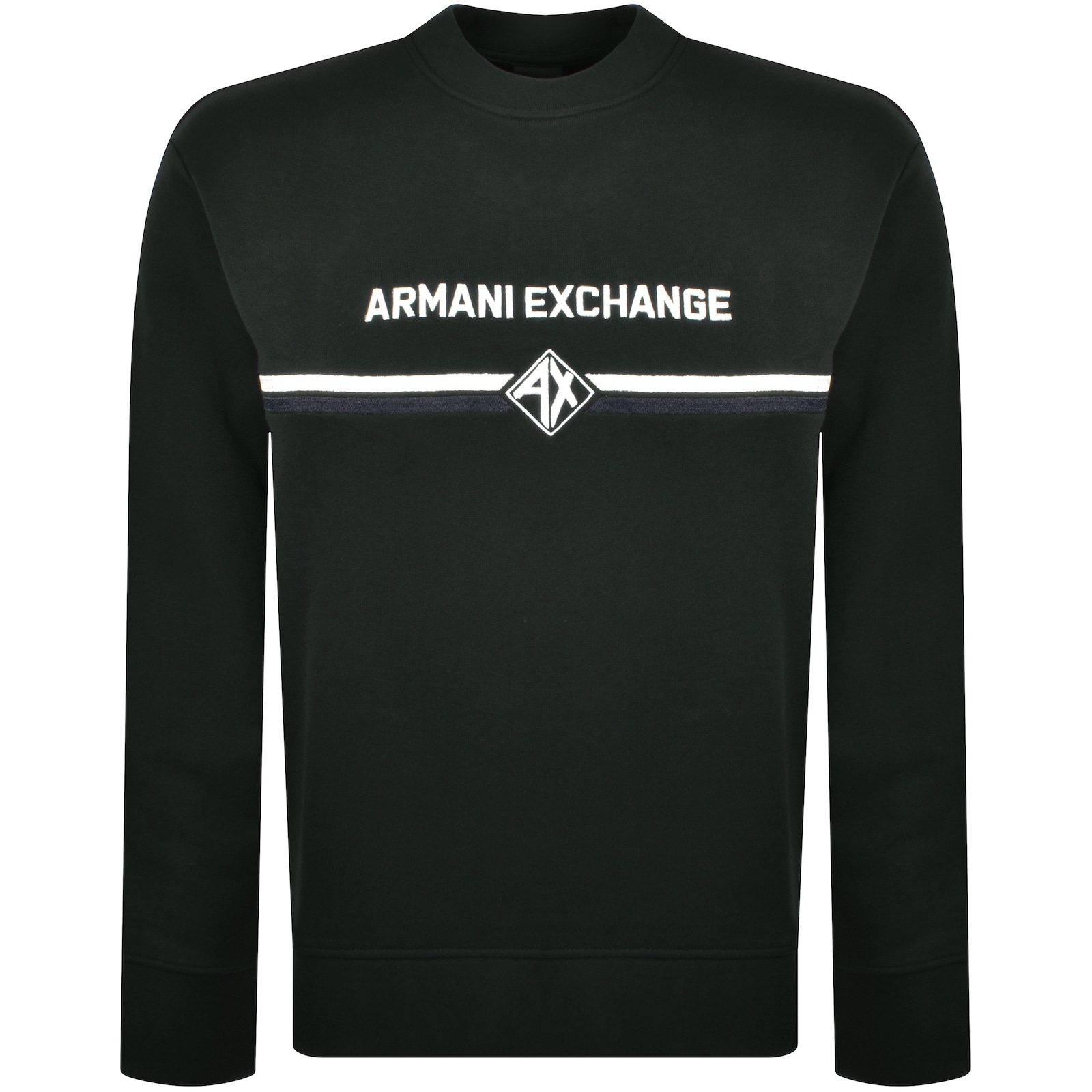 Armani Exchange Logo Sweatshirt Jet Set Green In Green