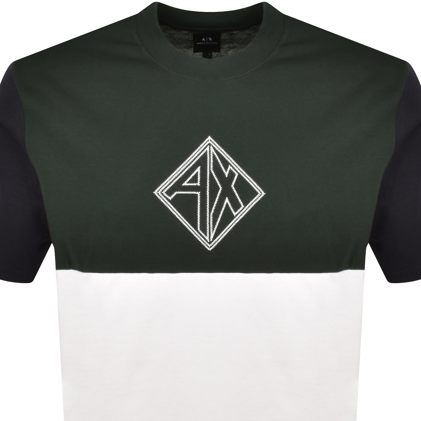 Armani Exchange Colour Block T Shirt Green In Green