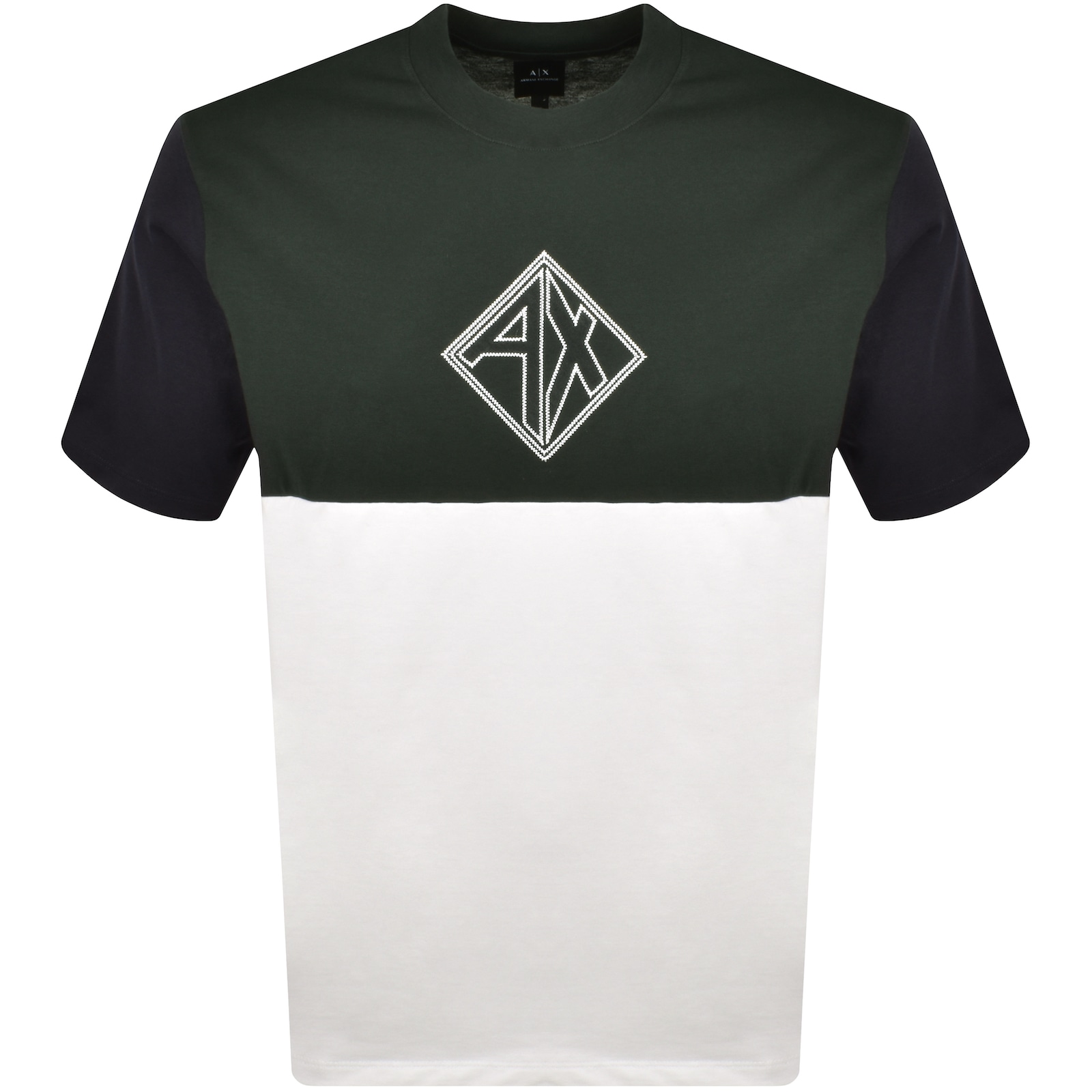 Armani Exchange Colour Block T Shirt Green In Green