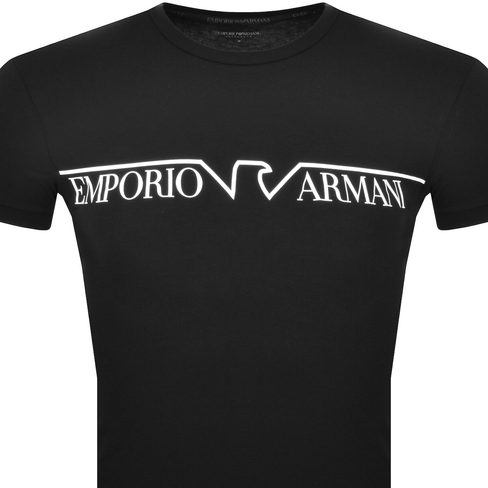 Armani Collezioni Emporio Armani Lounge Crew Neck T Shirt Black In Black