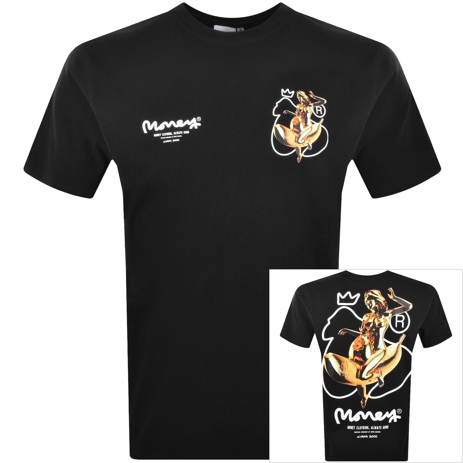 MONEY CLOTHING MONEY STEEZY RIDER T SHIRT BLACK