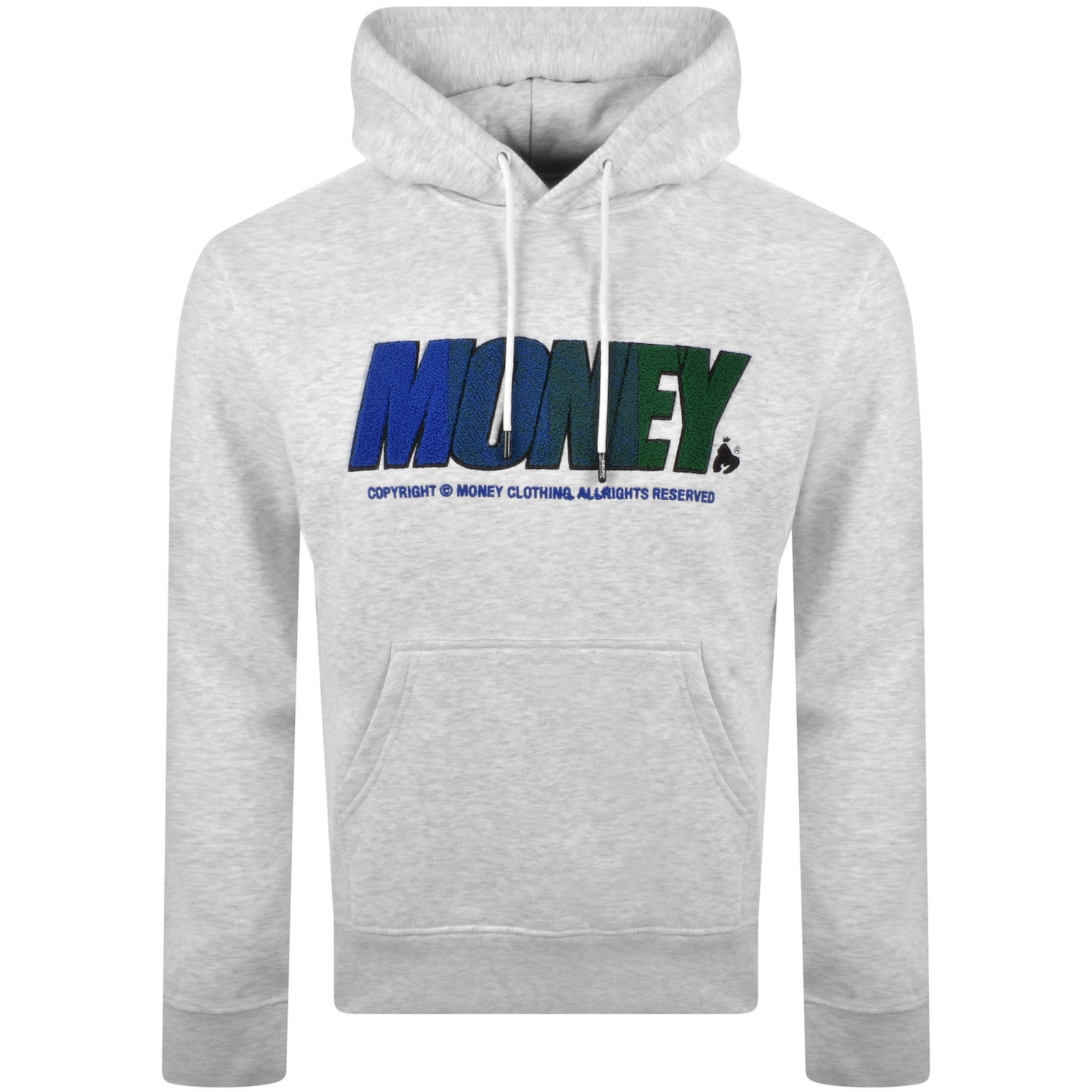 MONEY CLOTHING MONEY CHENILLE BLOCK FADER HOODIE GREY