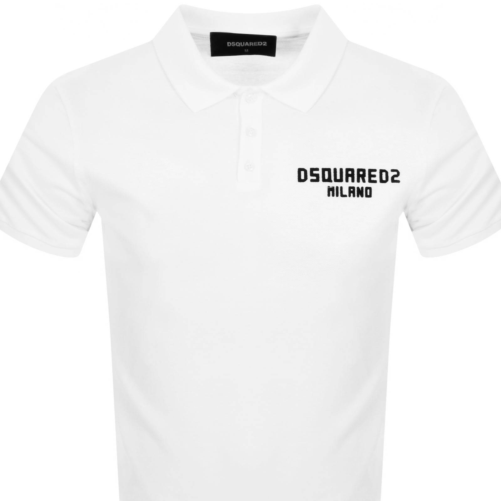 Dsquared2 Logo Cotton Polo Shirt In White