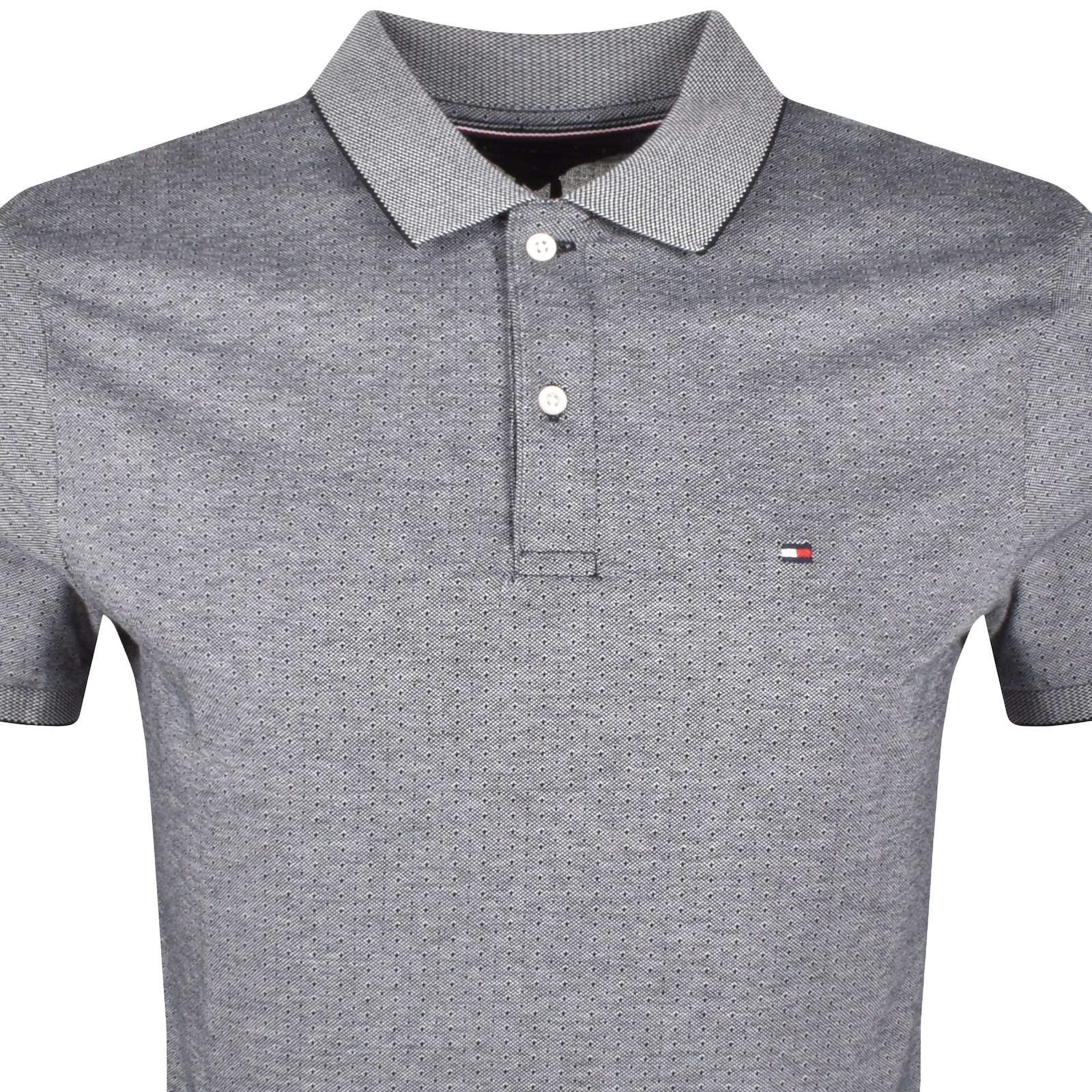 Tommy Hilfiger Jacquard Micropattern Polo Navy In Navy