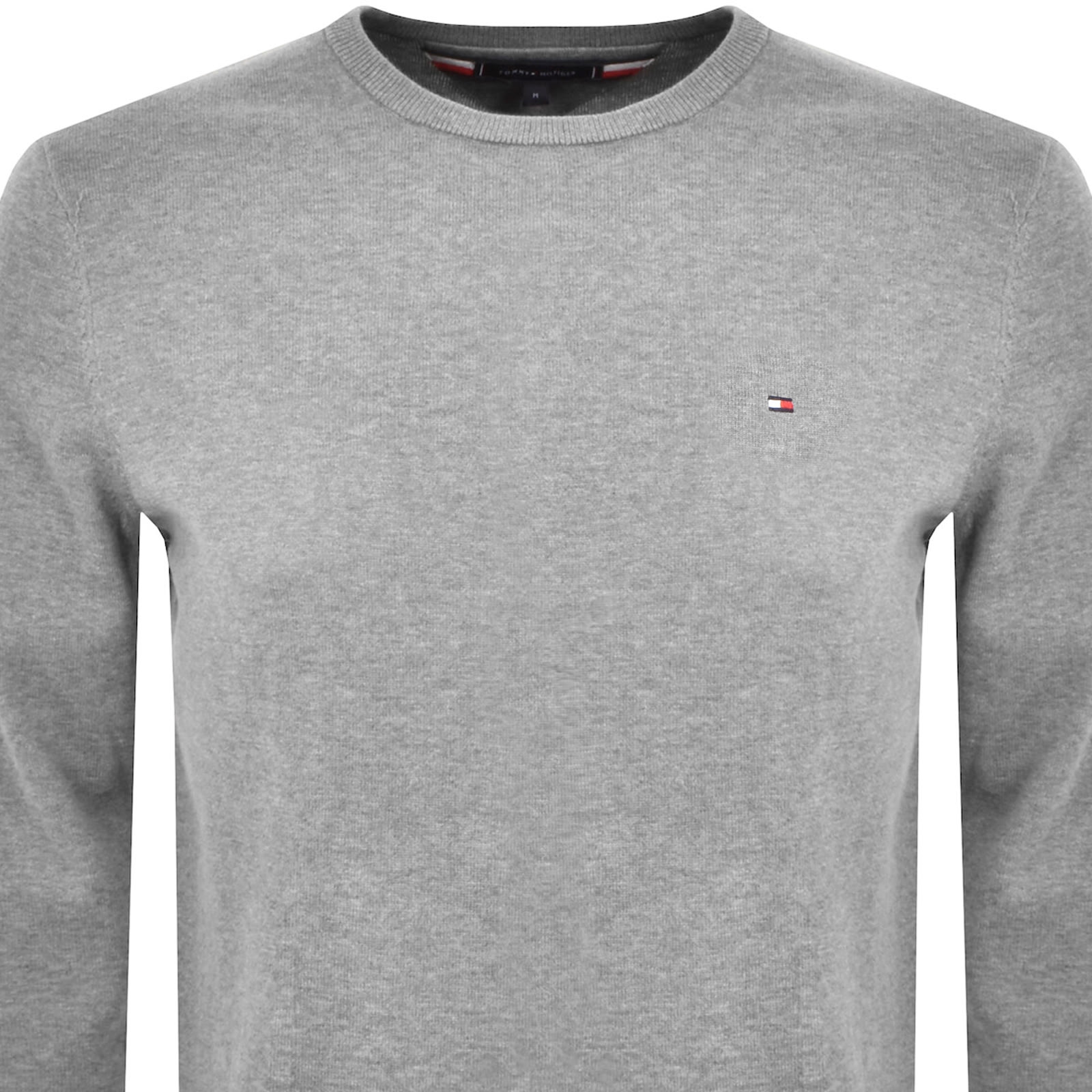 Tommy Hilfiger Solid Crewneck Sweater In Grey