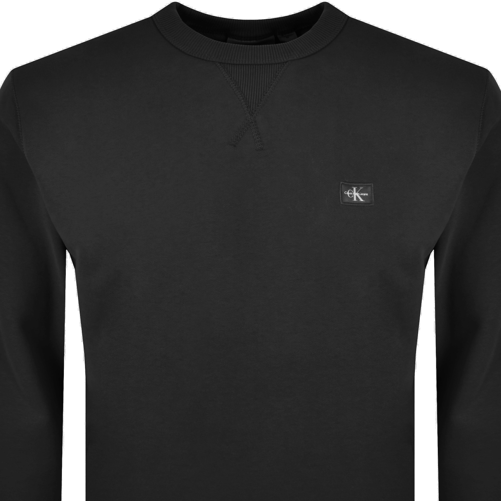 Calvin Klein Jeans Woven Label Sweatshirt Black In Black