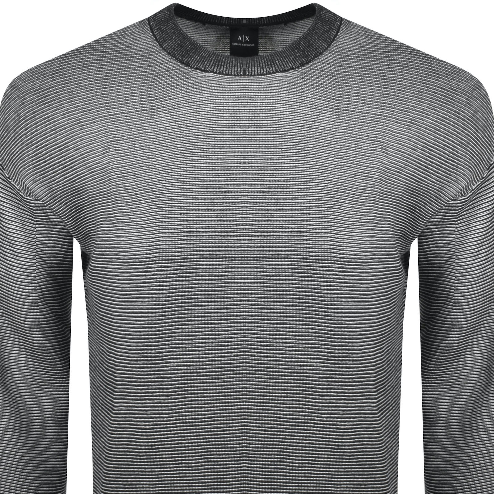 Armani Exchange Ribbed Cotton Sweater In Navy