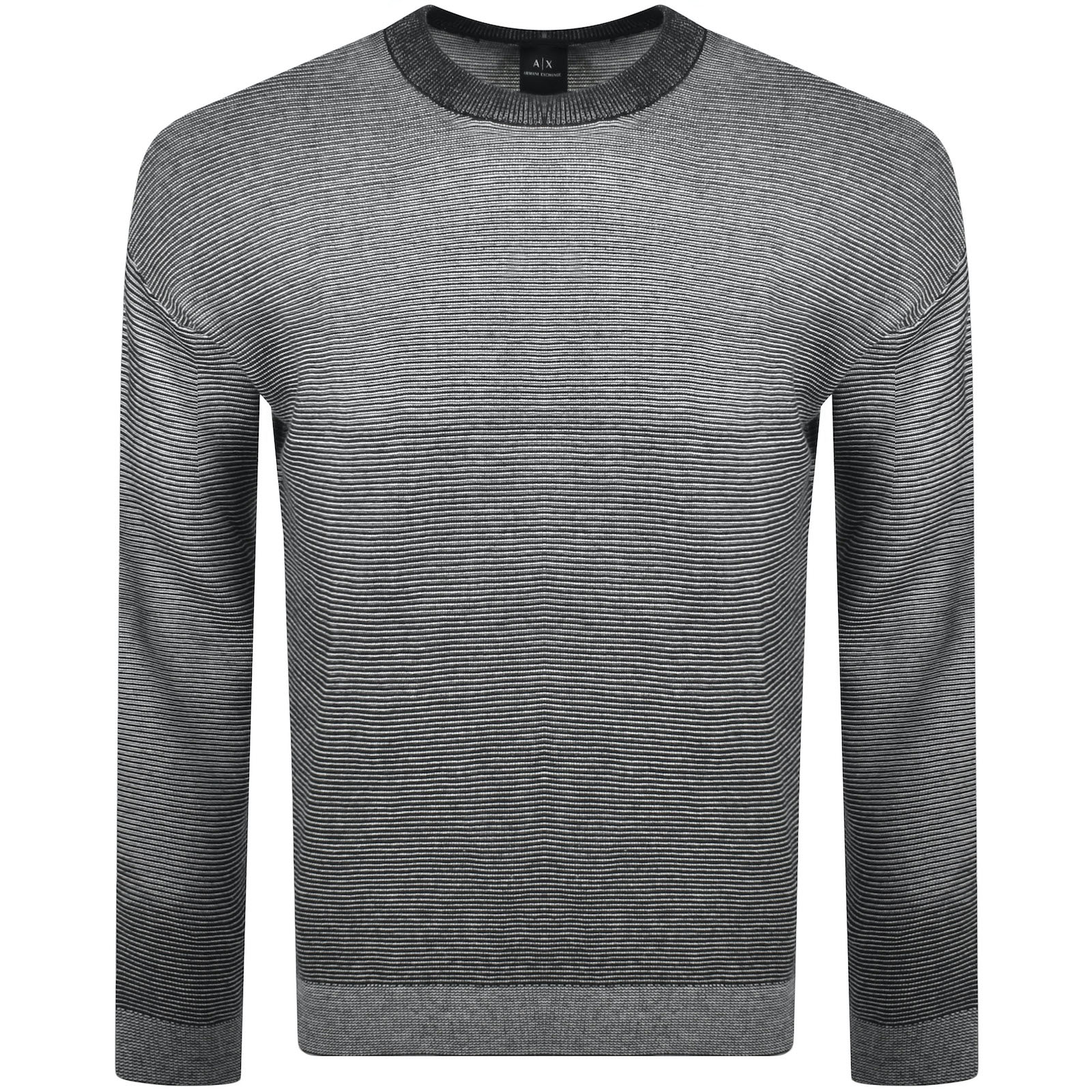Armani Exchange Ribbed Cotton Sweater In Navy