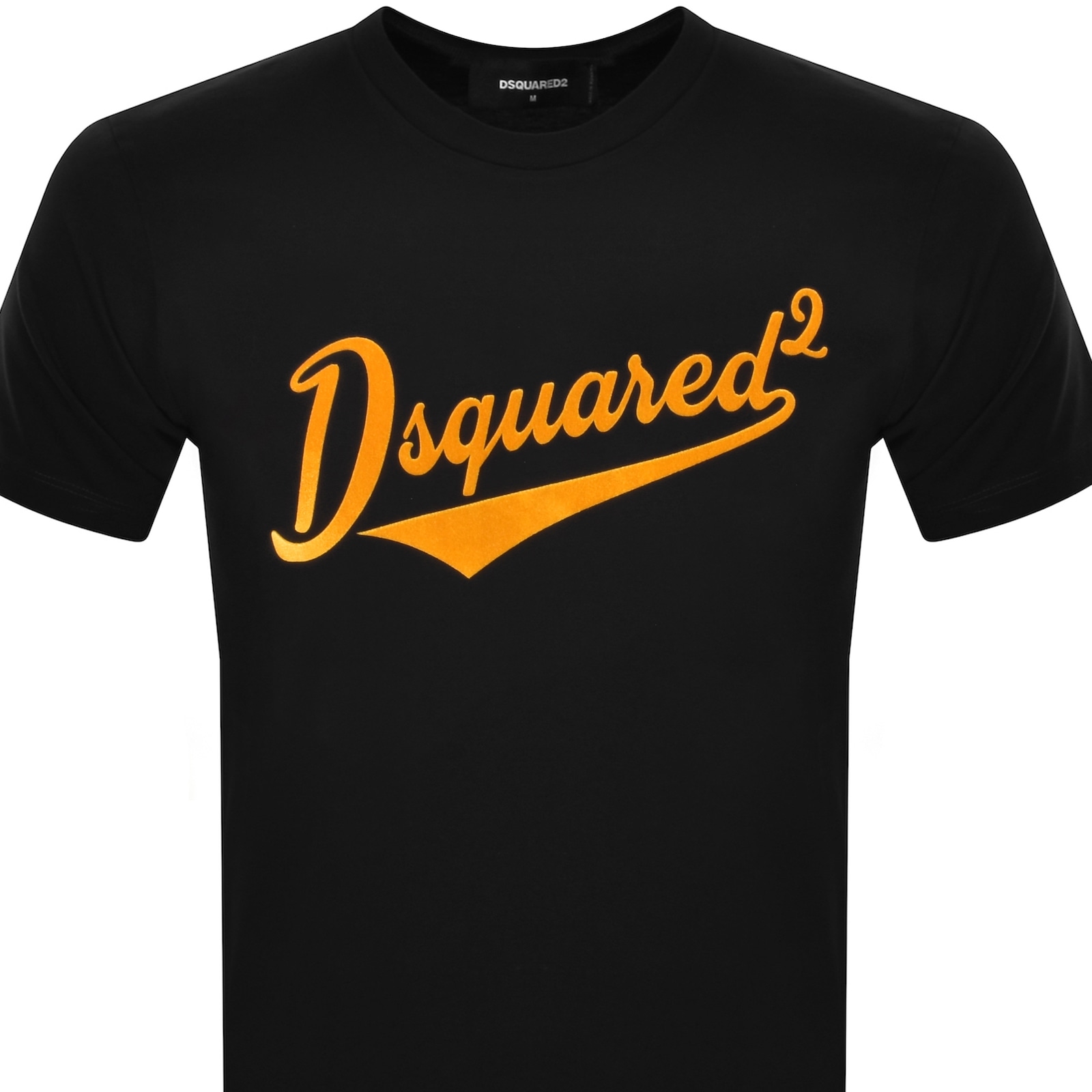 Dsquared2 Black T-shirt With Logo Print On The Front In Black